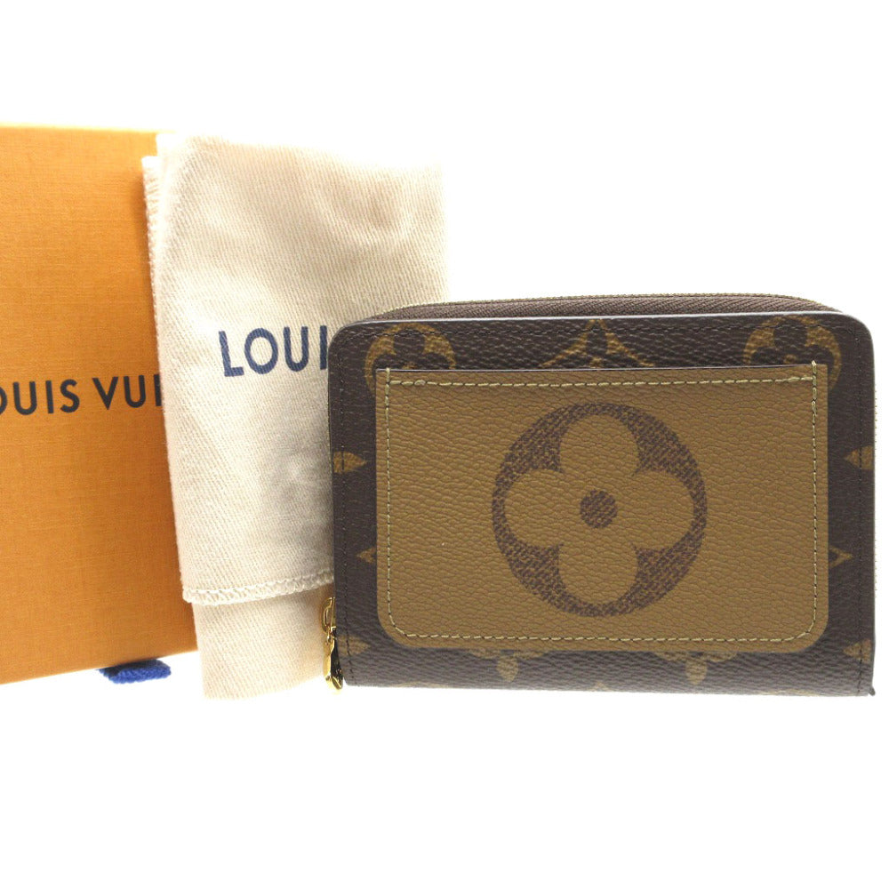 LOUIS VUITTON Bifold Wallet M81461 Monogram canvas Brown Compact wallet Monogram reverse Portefeuille Lou Women