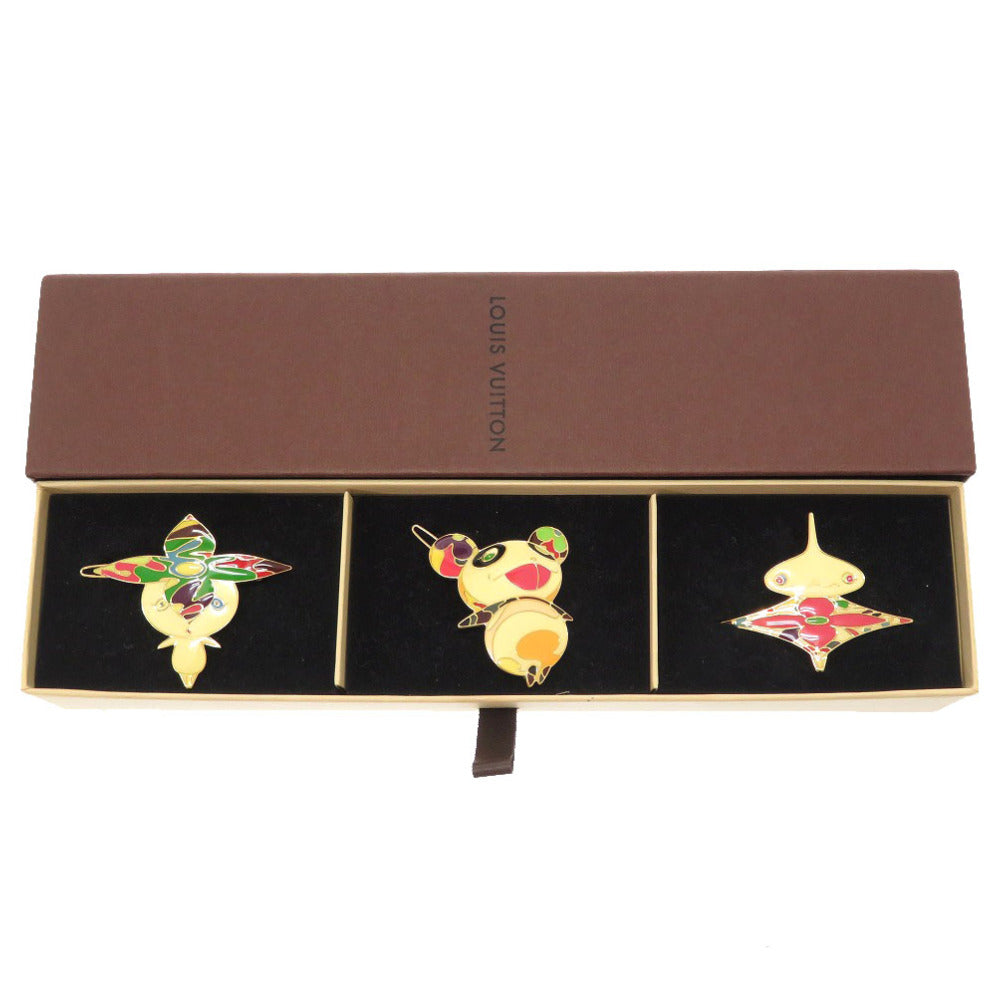 LOUIS VUITTON Valletta M92595 metal Multi Takashi Murakami Characters Panda Onion Head Flower Hatman Hair Clip Limited Edition Women