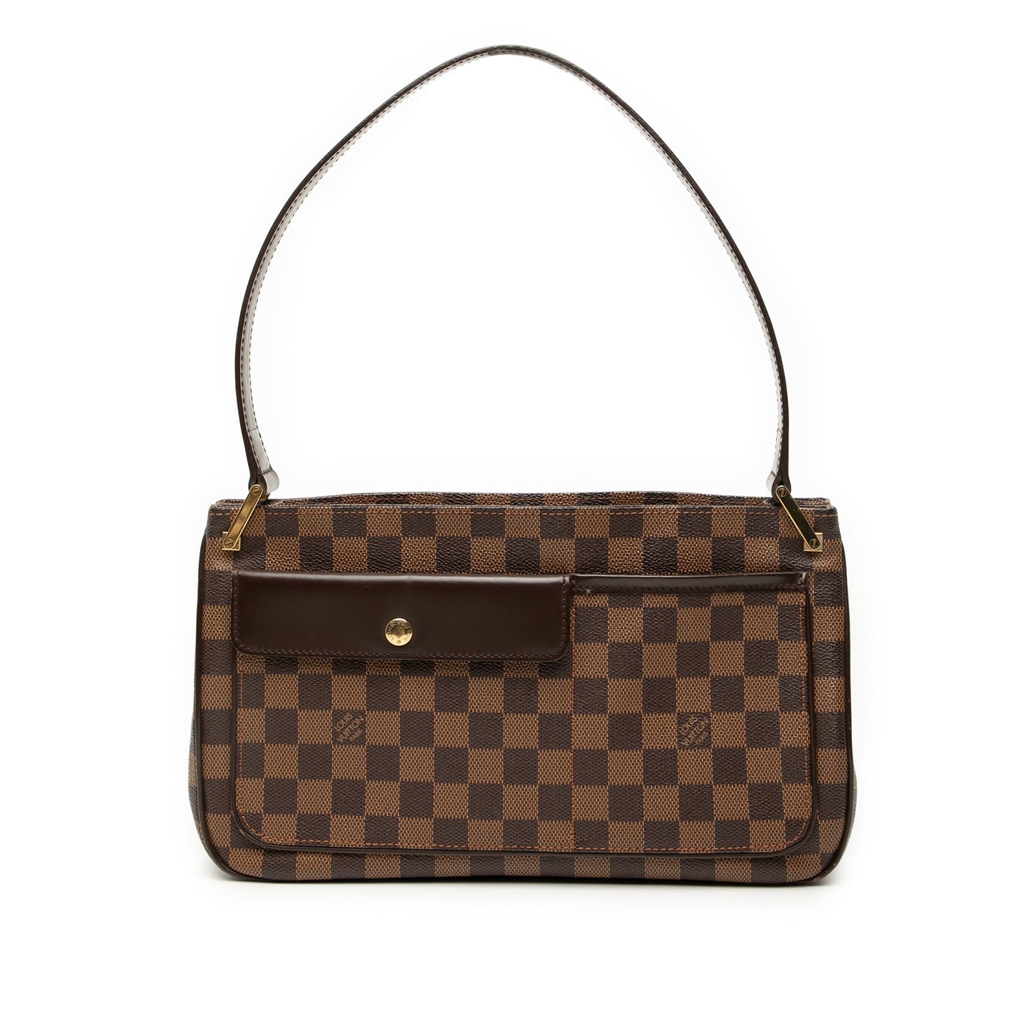 Brown Louis Vuitton Damier Ebene Aubagne Shoulder Bag