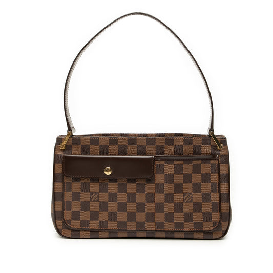 Brown Louis Vuitton Damier Ebene Aubagne Shoulder Bag