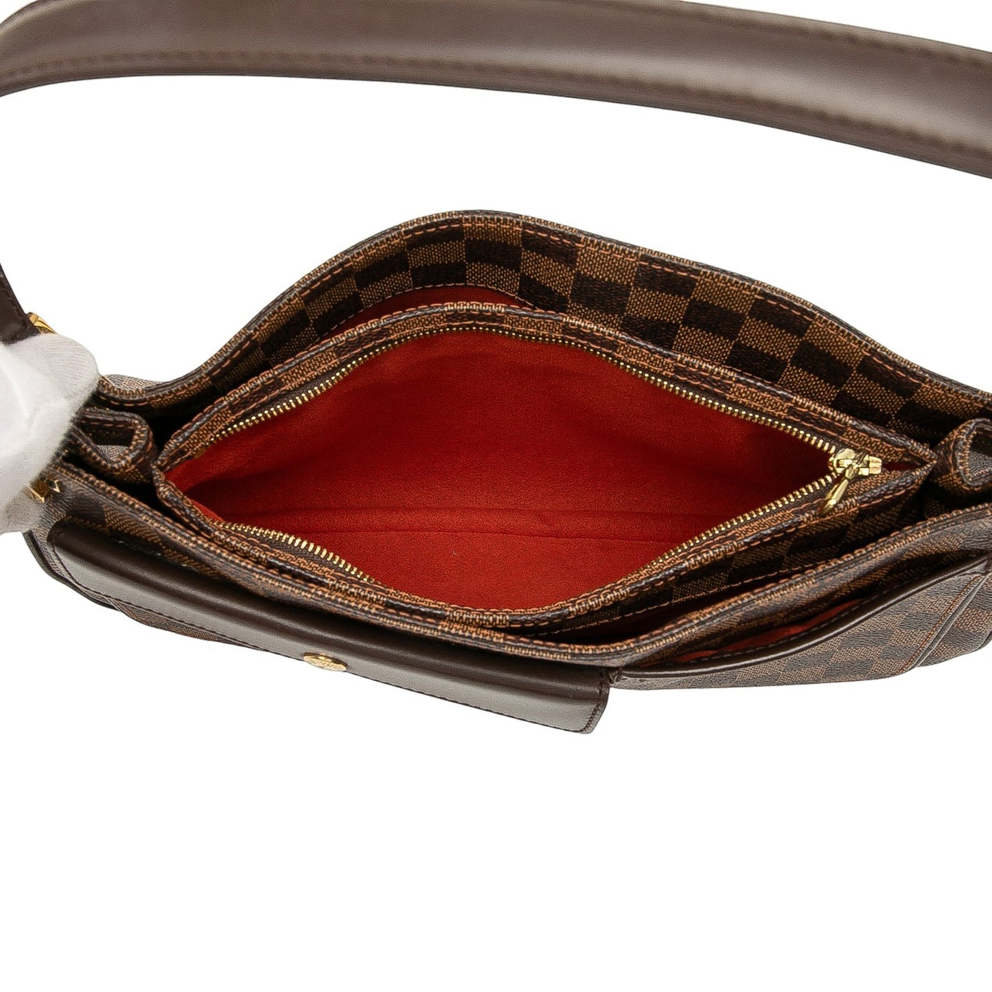 Brown Louis Vuitton Damier Ebene Aubagne Shoulder Bag