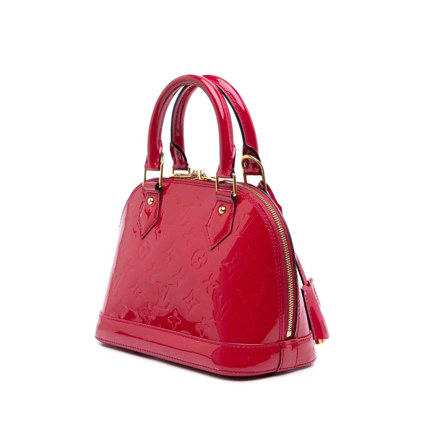 Red Louis Vuitton Monogram Vernis Alma BB Satchel