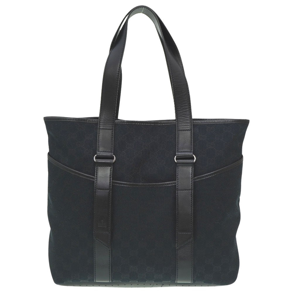 GUCCI Tote Bag 145971 GG canvas, leather black Tote Bag Women Used