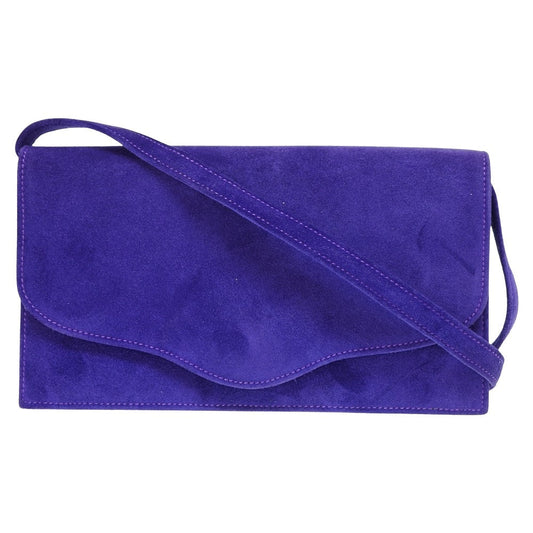HERMES Shoulder Bag Doblis purple vintage Shoulder Clutch Bag