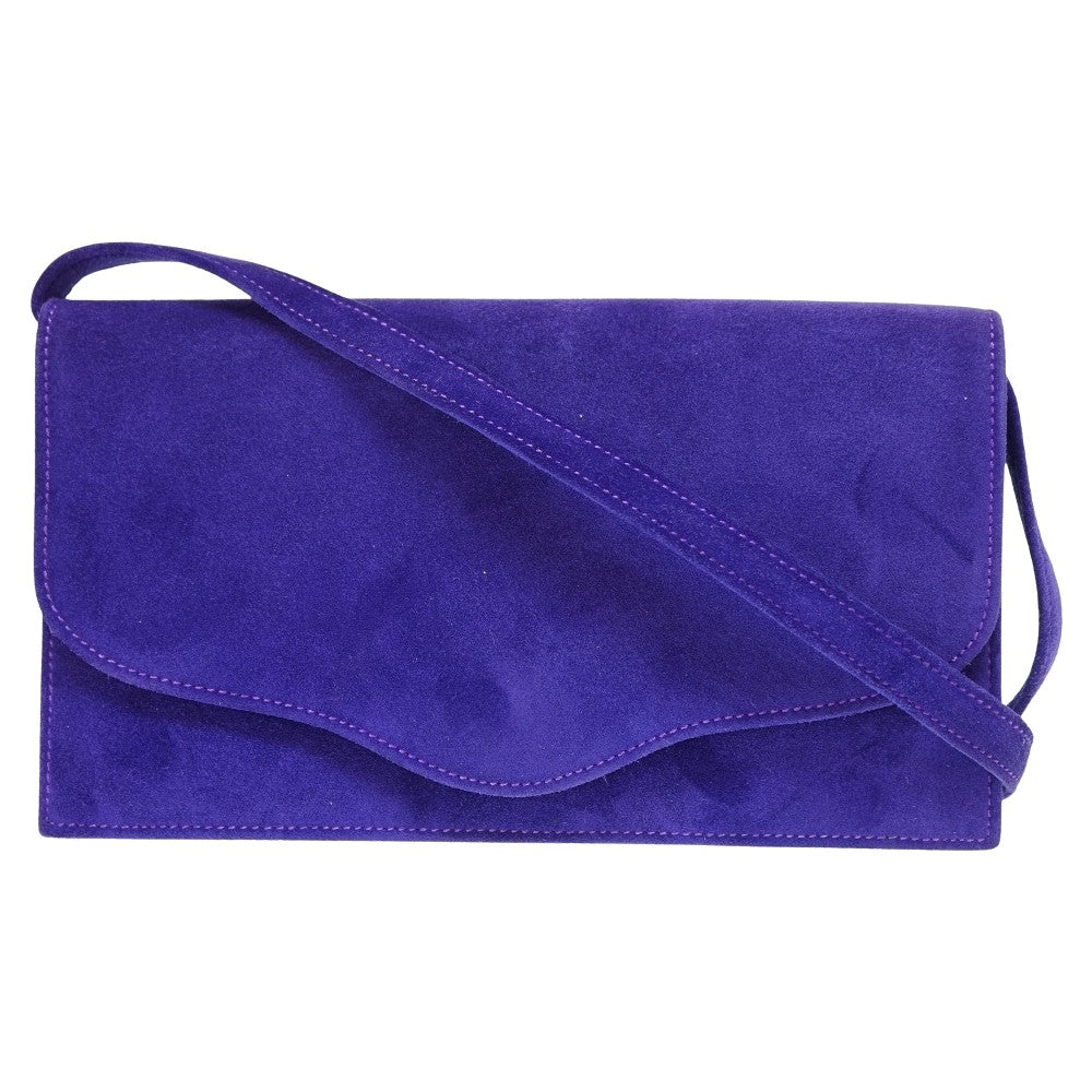 HERMES Shoulder Bag Doblis purple vintage Shoulder Clutch Bag Women Used
