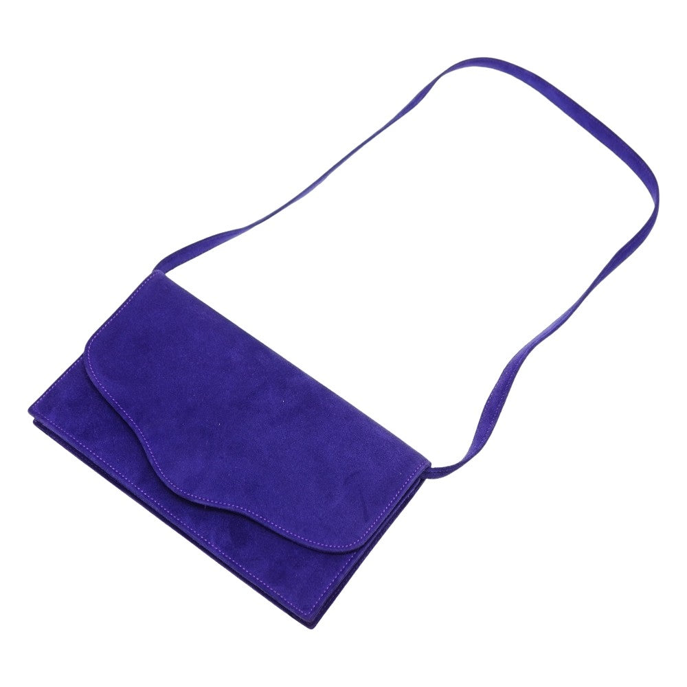 HERMES Shoulder Bag Doblis purple vintage Shoulder Clutch Bag Women Used