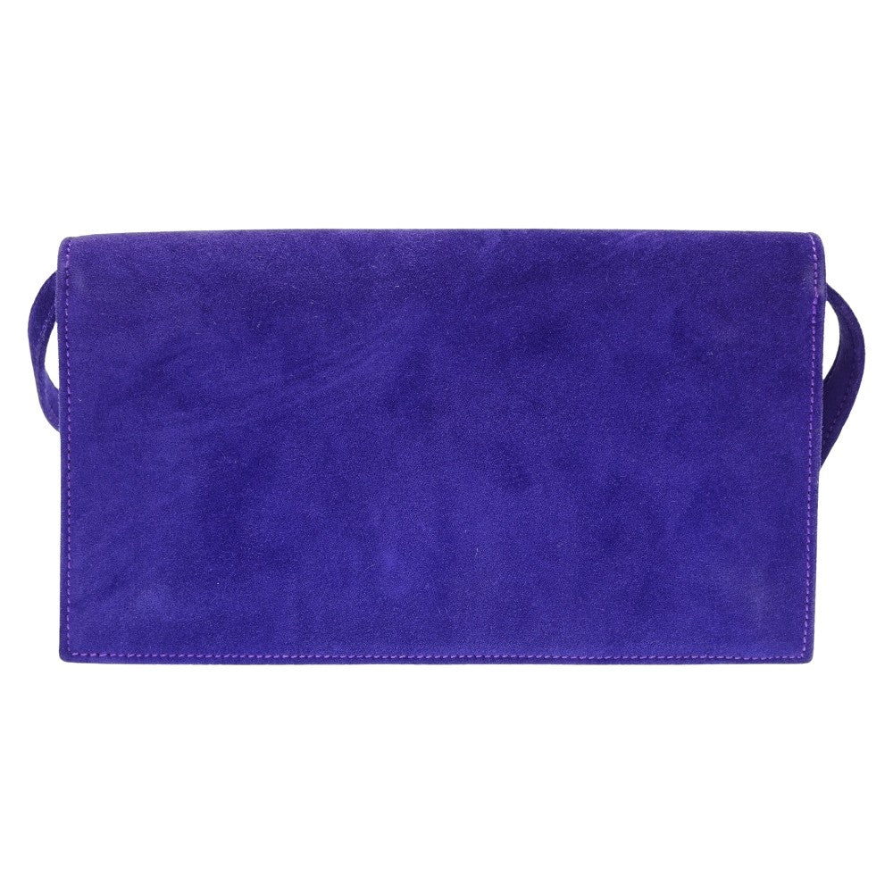 HERMES Shoulder Bag Doblis purple vintage Shoulder Clutch Bag Women Used