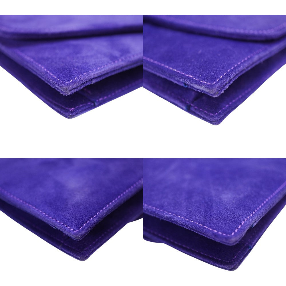 HERMES Shoulder Bag Doblis purple vintage Shoulder Clutch Bag Women Used