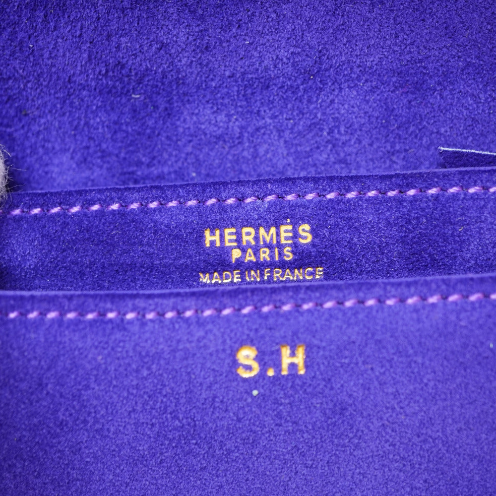 HERMES Shoulder Bag Doblis purple vintage Shoulder Clutch Bag Women Used