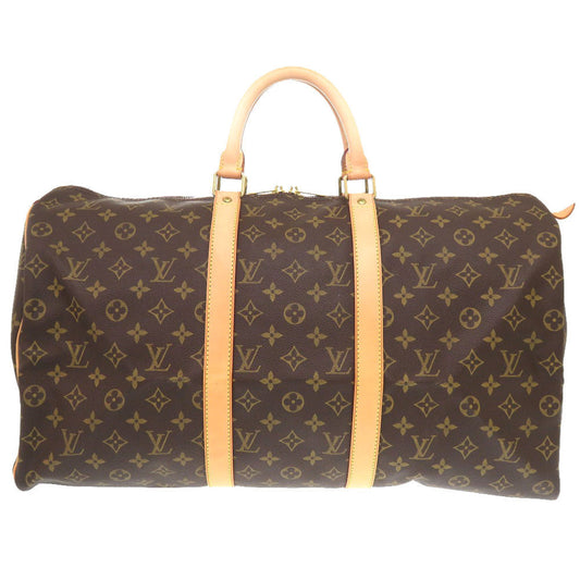 LOUIS VUITTON Boston Duffel bag Monogram canvas Brown Monogram Keepall 50 mens
