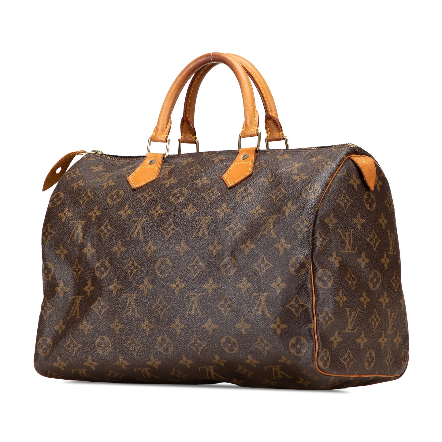 Brown Louis Vuitton Monogram Speedy 35 Boston Bag