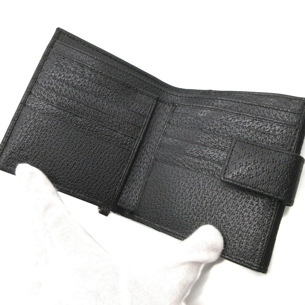 GUCCI Bifold Wallet 154182 GG canvas, leather black W Hook Wallet  Women