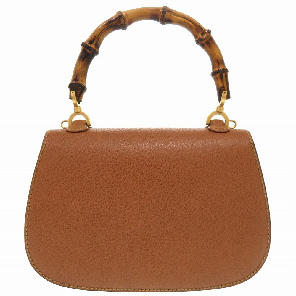 GUCCI Handbag 000 2046 0188 Bamboo Brown 2WAY Women
