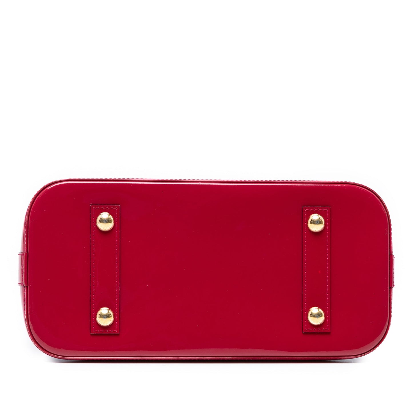 Red Louis Vuitton Monogram Vernis Alma PM Handbag