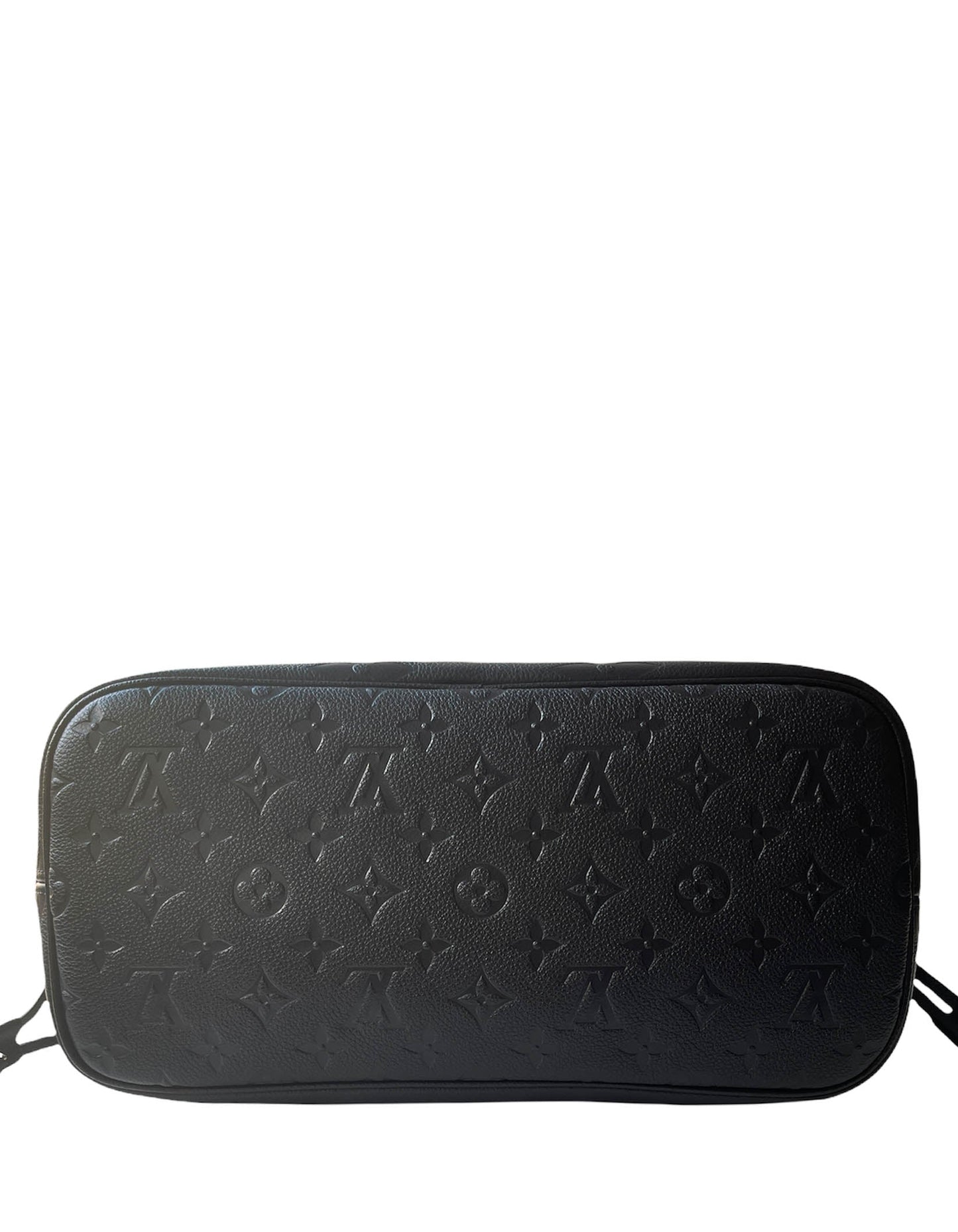 Louis Vuitton '21 Black Monogram Empreinte Leather Neverfull MM Tote Bag