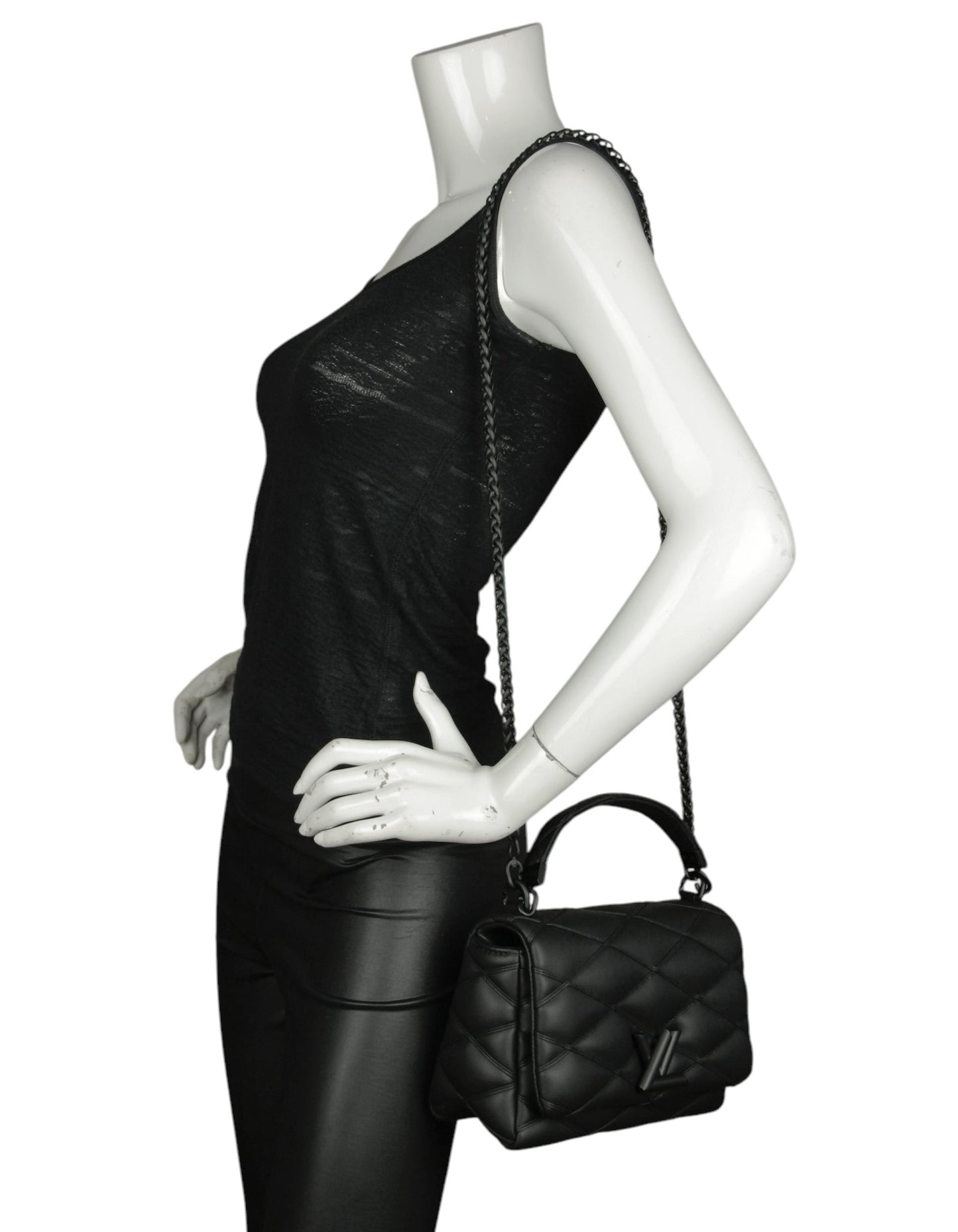 Louis Vuitton Black Out Malletage Top Handle GO-14 MM