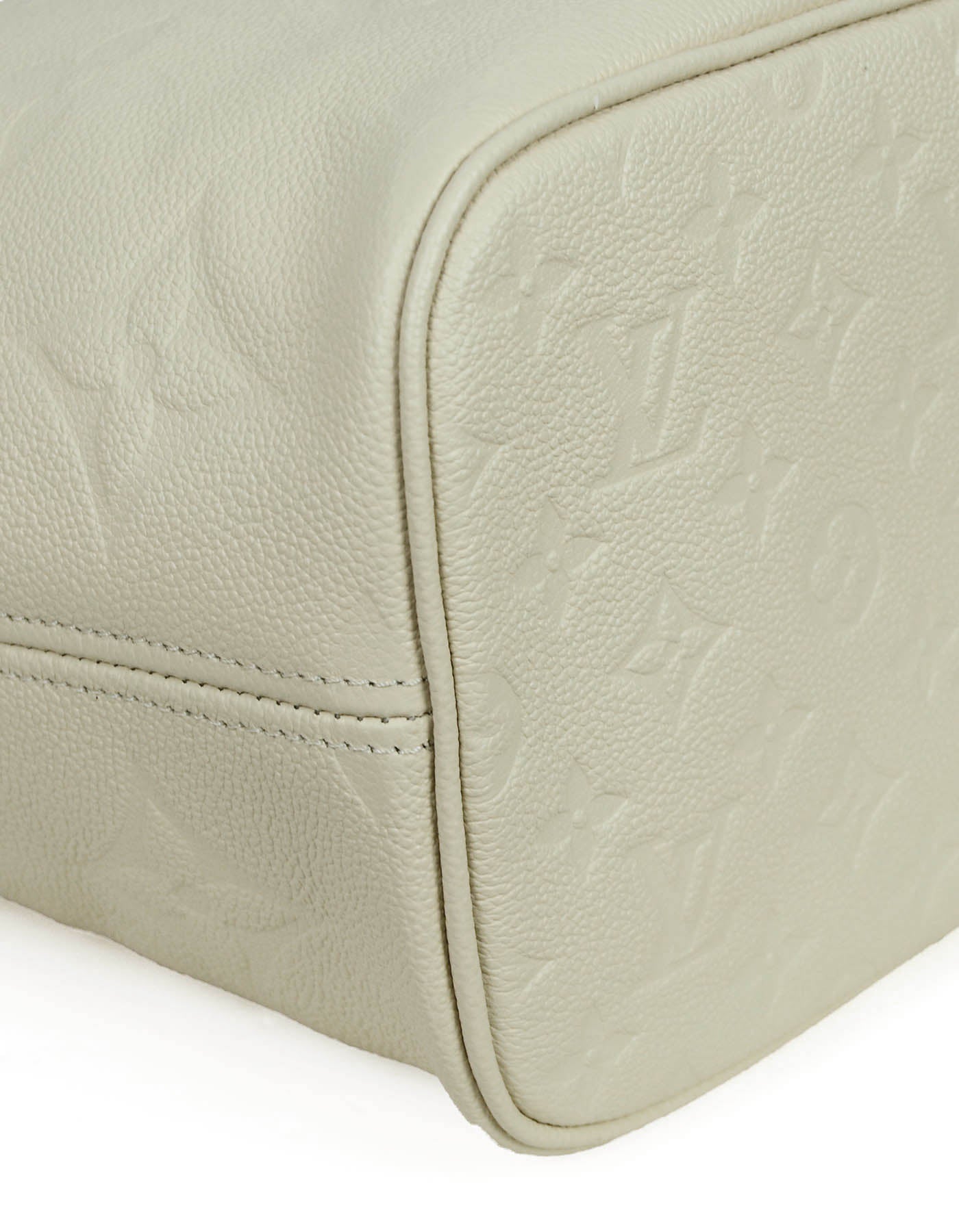 Louis Vuitton 2021 Creme Monogram Empreinte Leather Neverfull MM Tote Bag