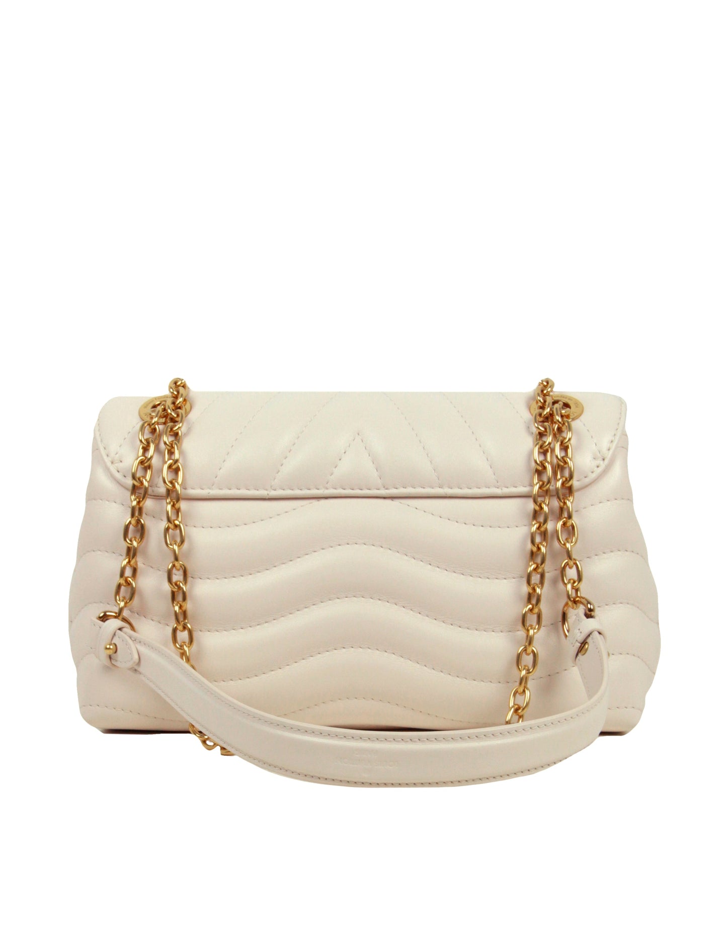 Louis Vuitton NEW Ivory Leather LV New Wave Chain Bag