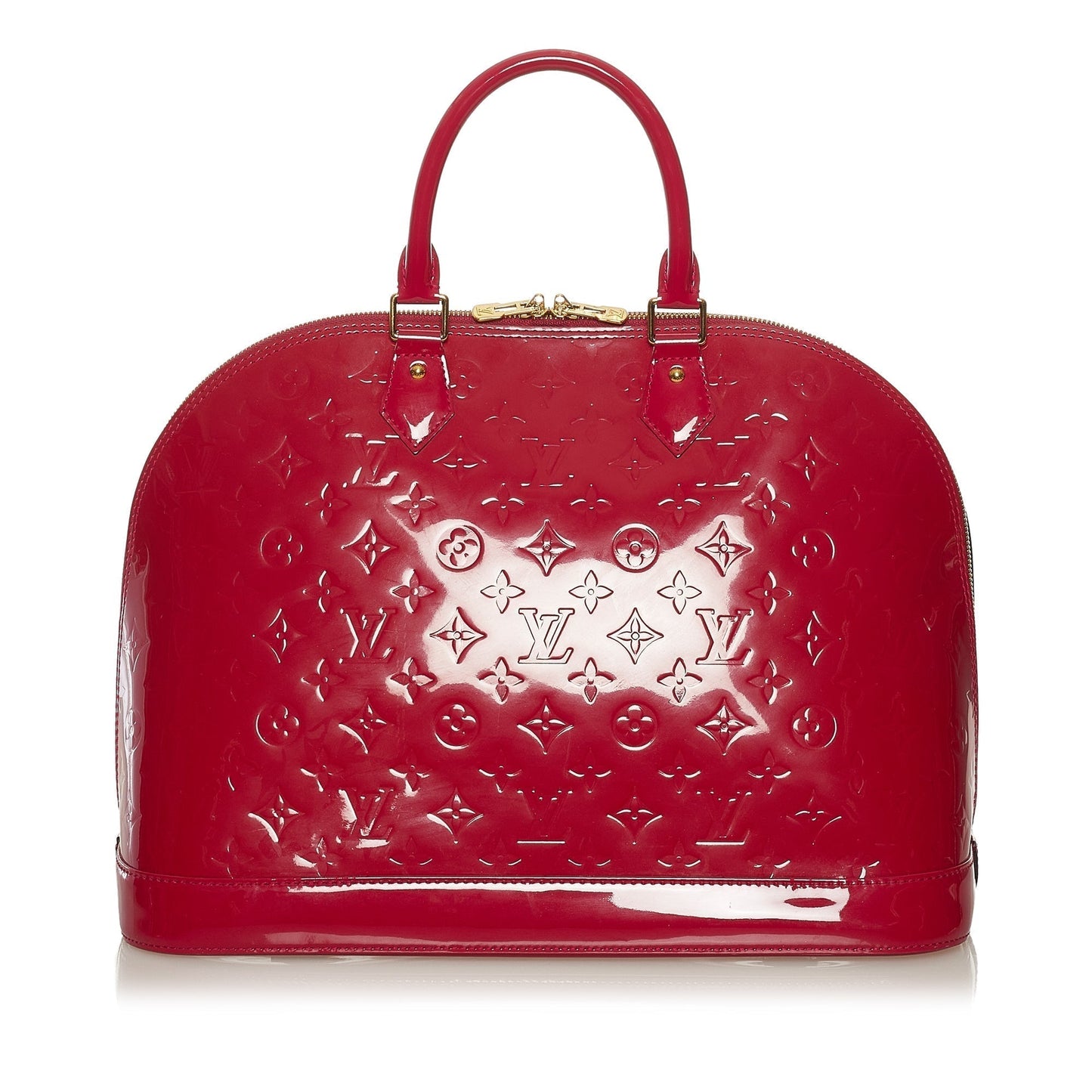 Louis Vuitton Alma GM Red Monogram Vernis Handbag