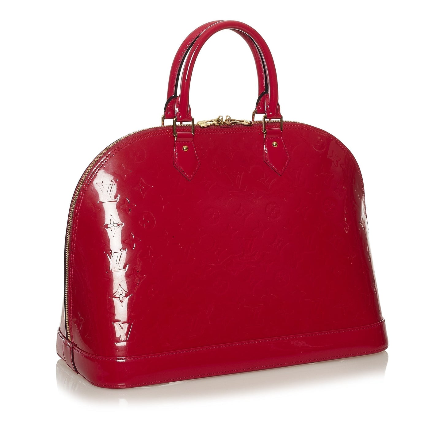 Louis Vuitton Alma GM Red Monogram Vernis Handbag