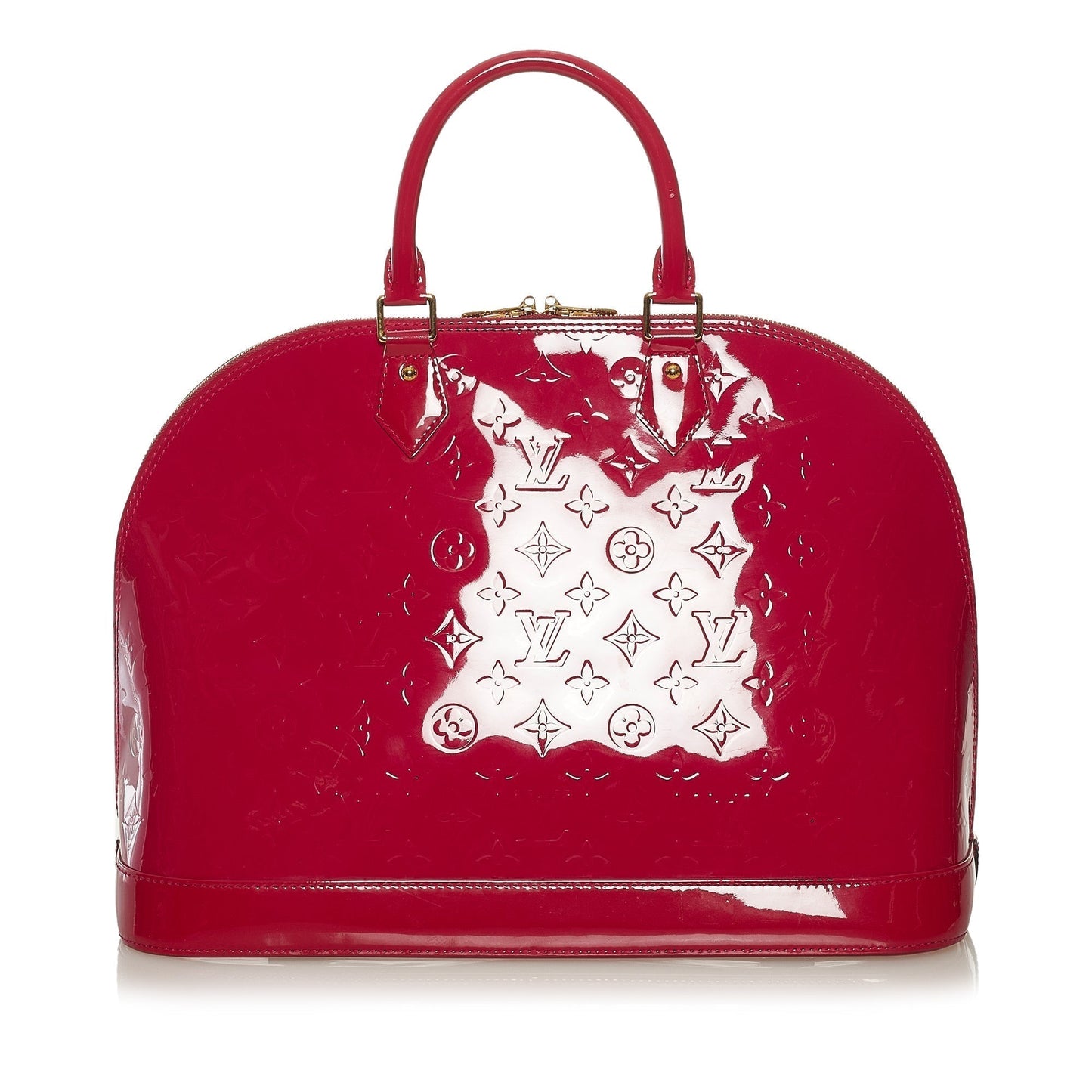 Louis Vuitton Alma GM Red Monogram Vernis Handbag