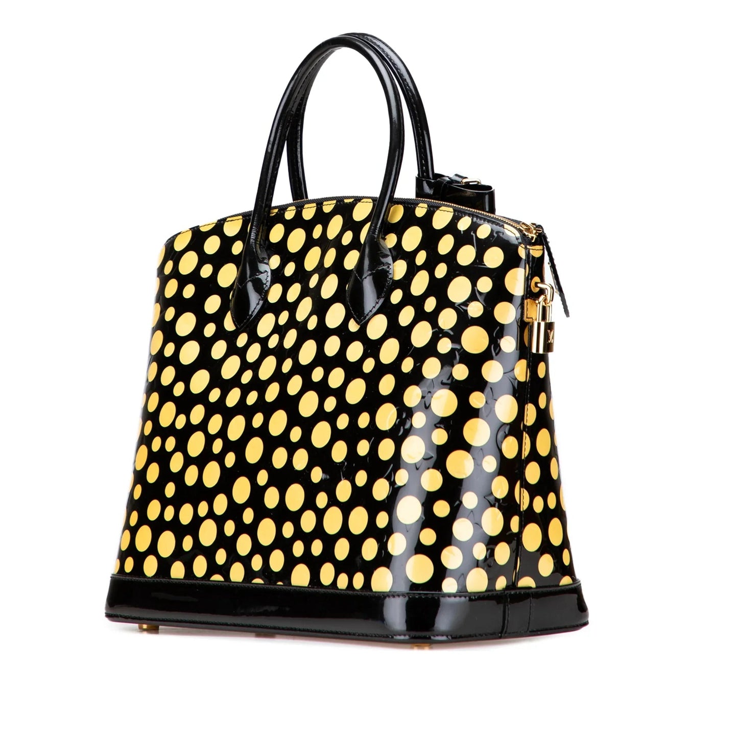 Black Louis Vuitton Yayoi Kusama Monogram Infinity Dots Lockit MM Handbag
