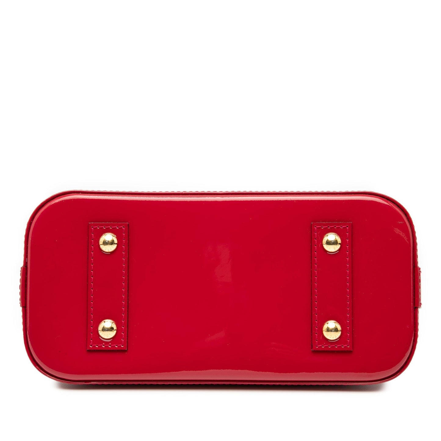 Red Louis Vuitton Monogram Vernis Alma BB Satchel