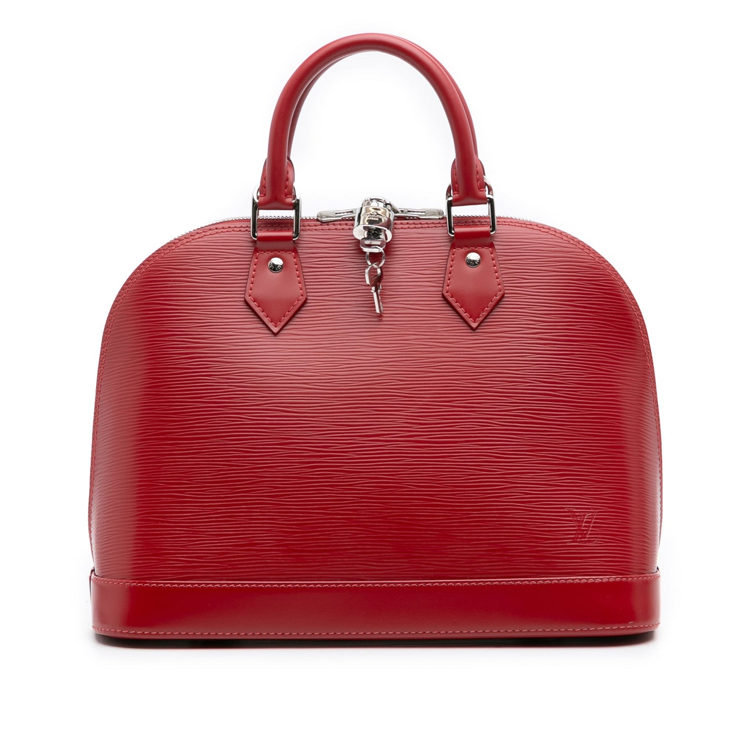 Red Louis Vuitton Epi Alma PM Handbag