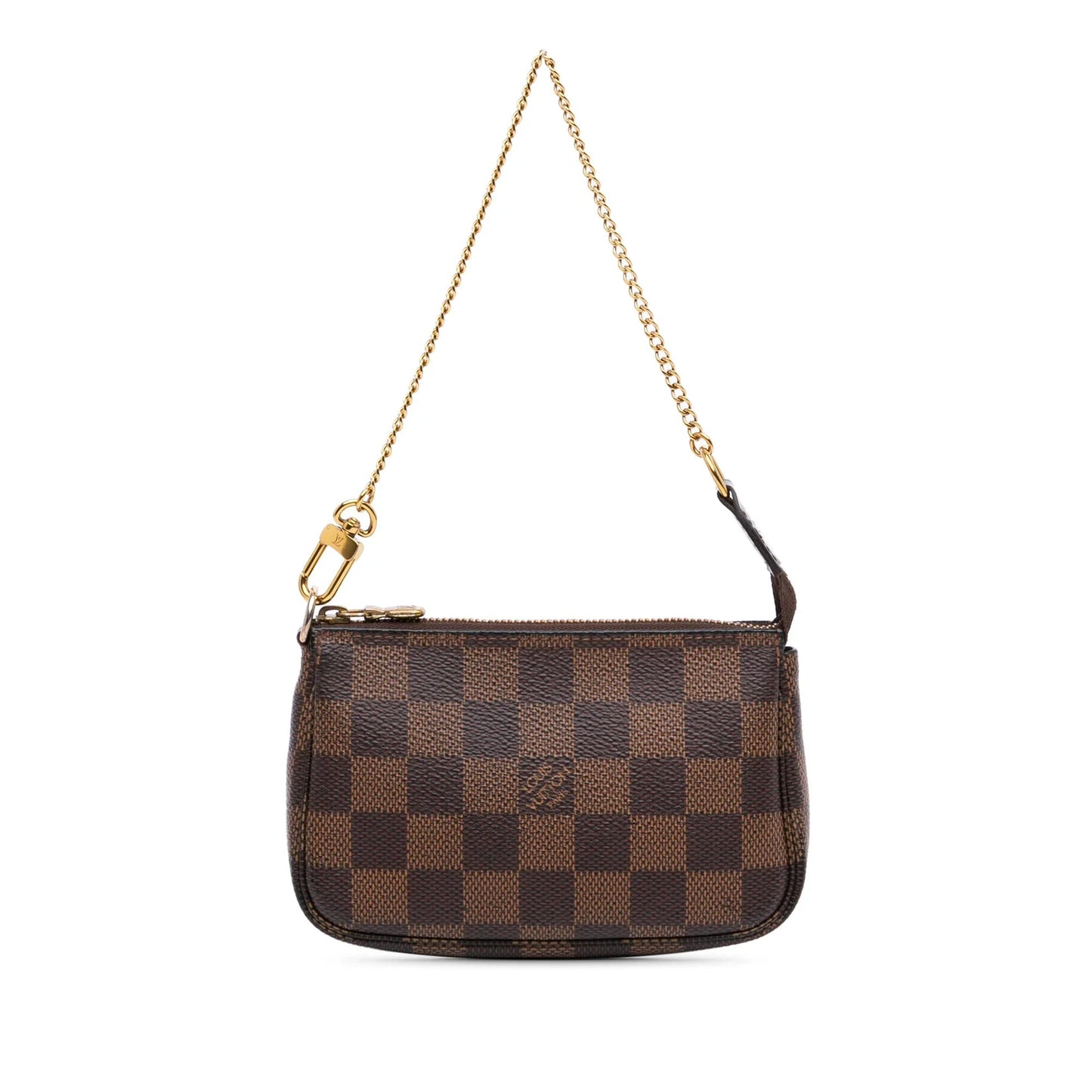 Brown Louis Vuitton Damier Ebene Mini Pochette Accessoires Handbag
