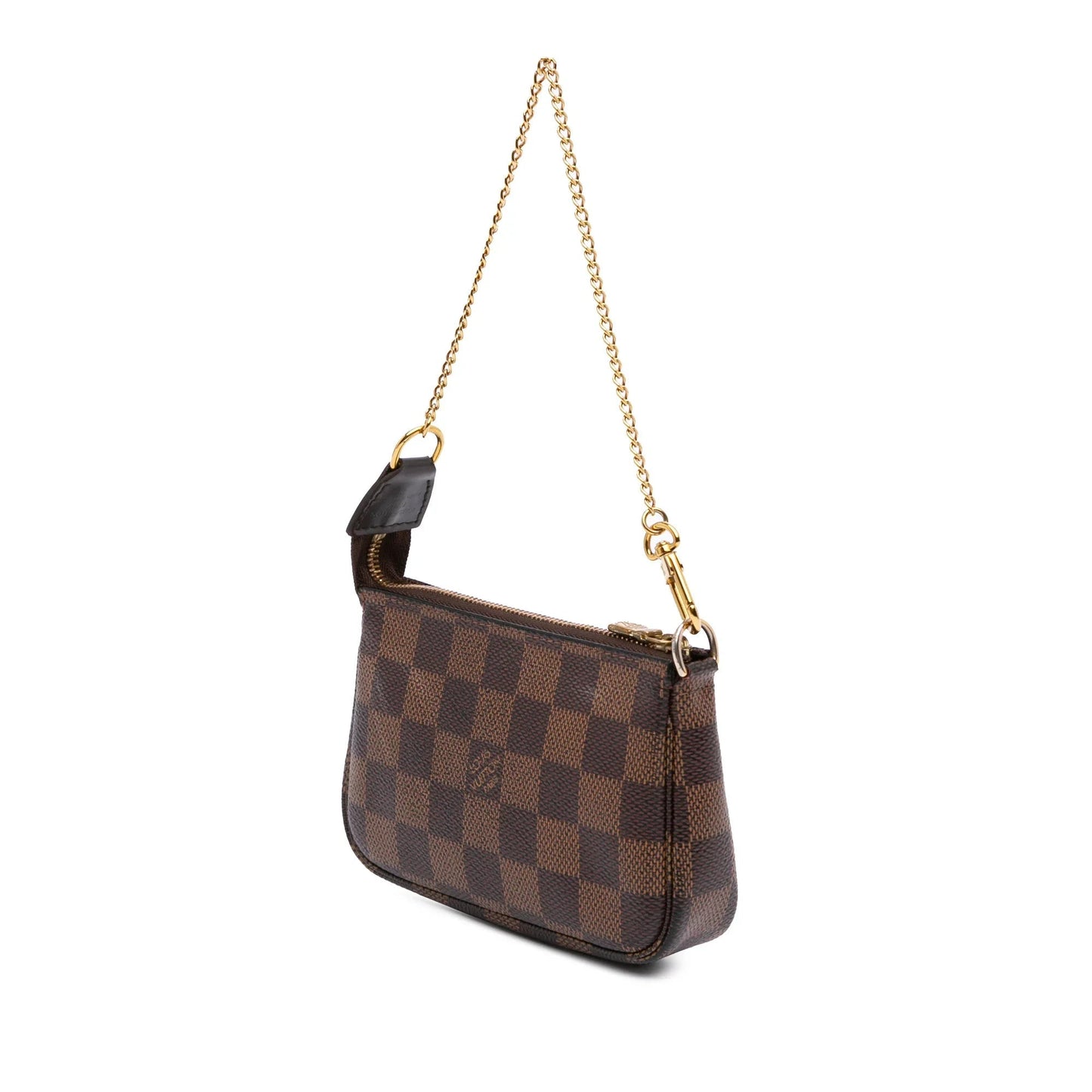 Brown Louis Vuitton Damier Ebene Mini Pochette Accessoires Handbag