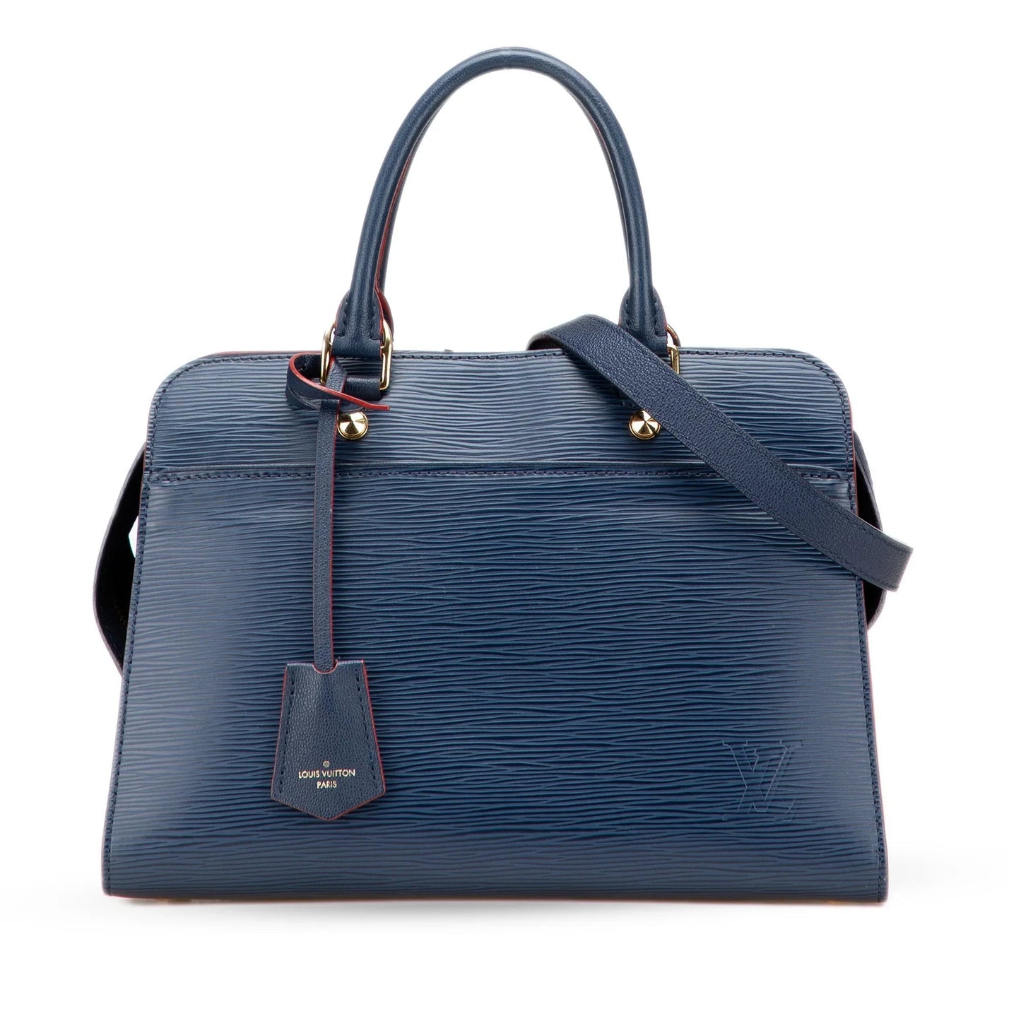 Blue Louis Vuitton Epi Vaneau MM Satchel
