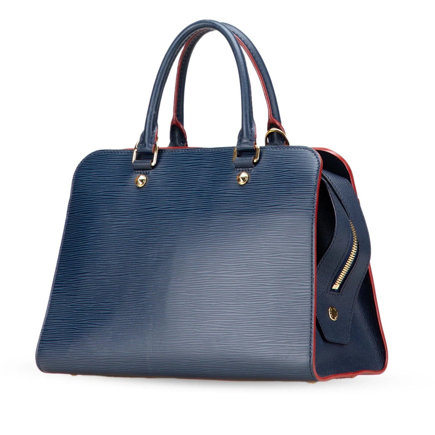 Blue Louis Vuitton Epi Vaneau MM Satchel