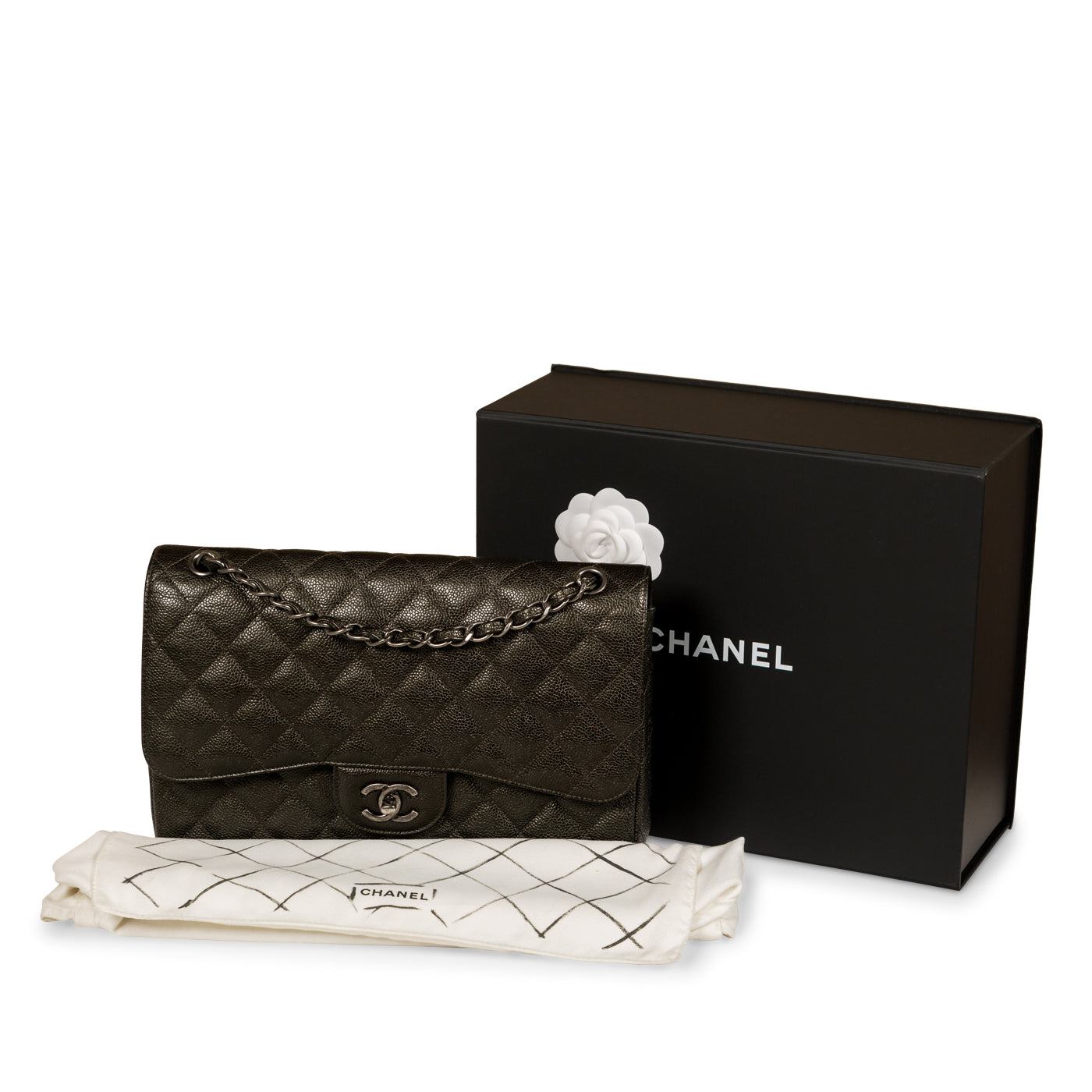 Chanel Classic Flap Bag - Jumbo - Caviar