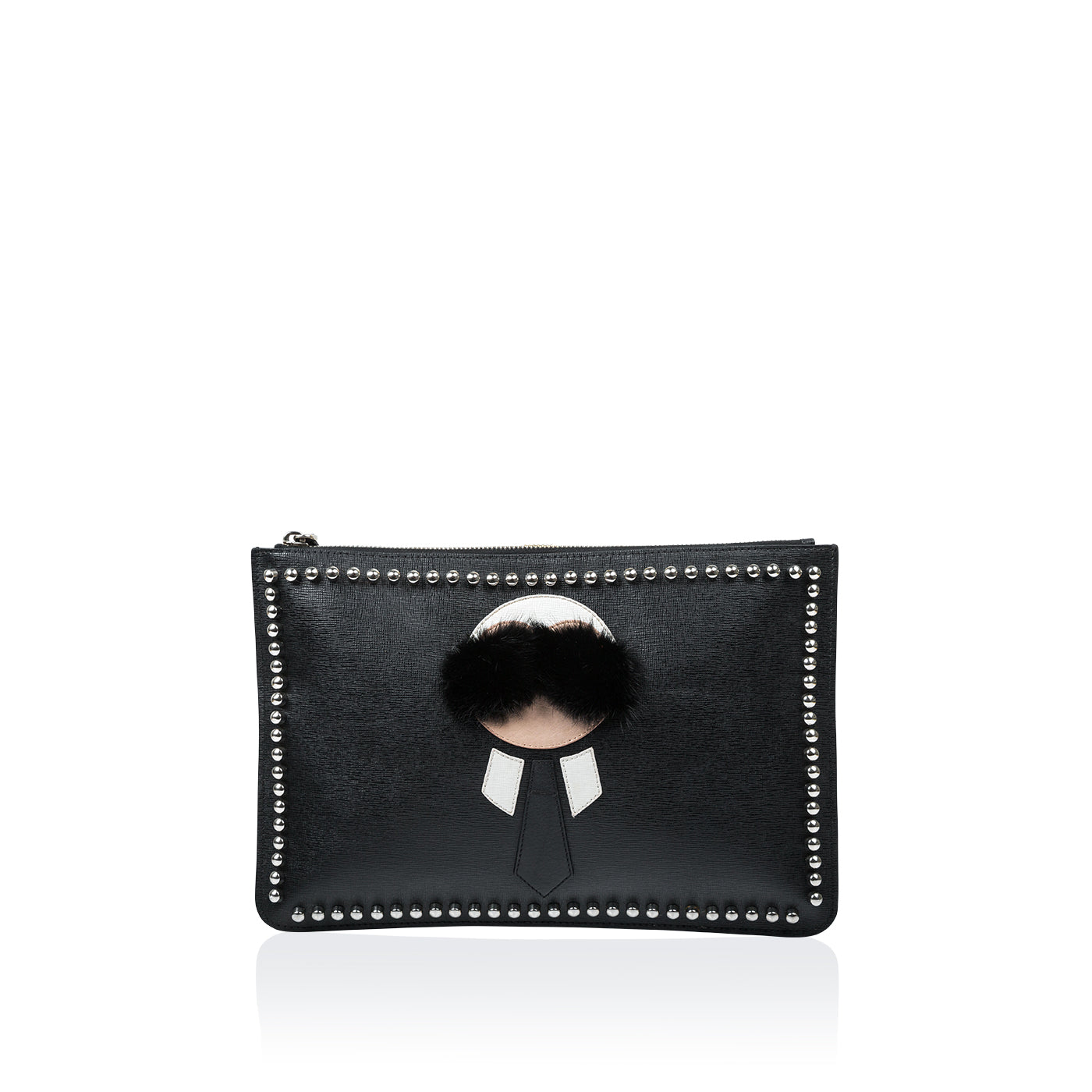 Fendi Luxury Leather Red Clutch Style 5