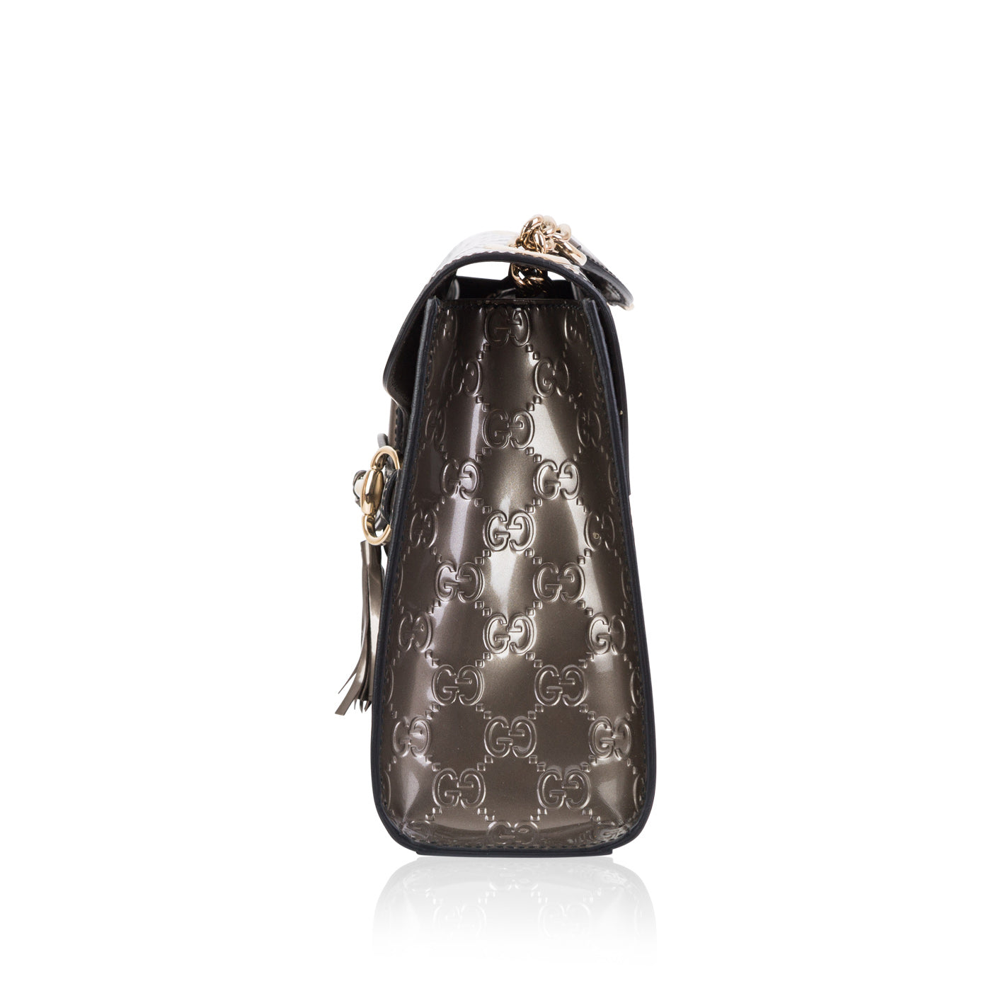 Gucci Monogram Chain Leather Shoulder Bag