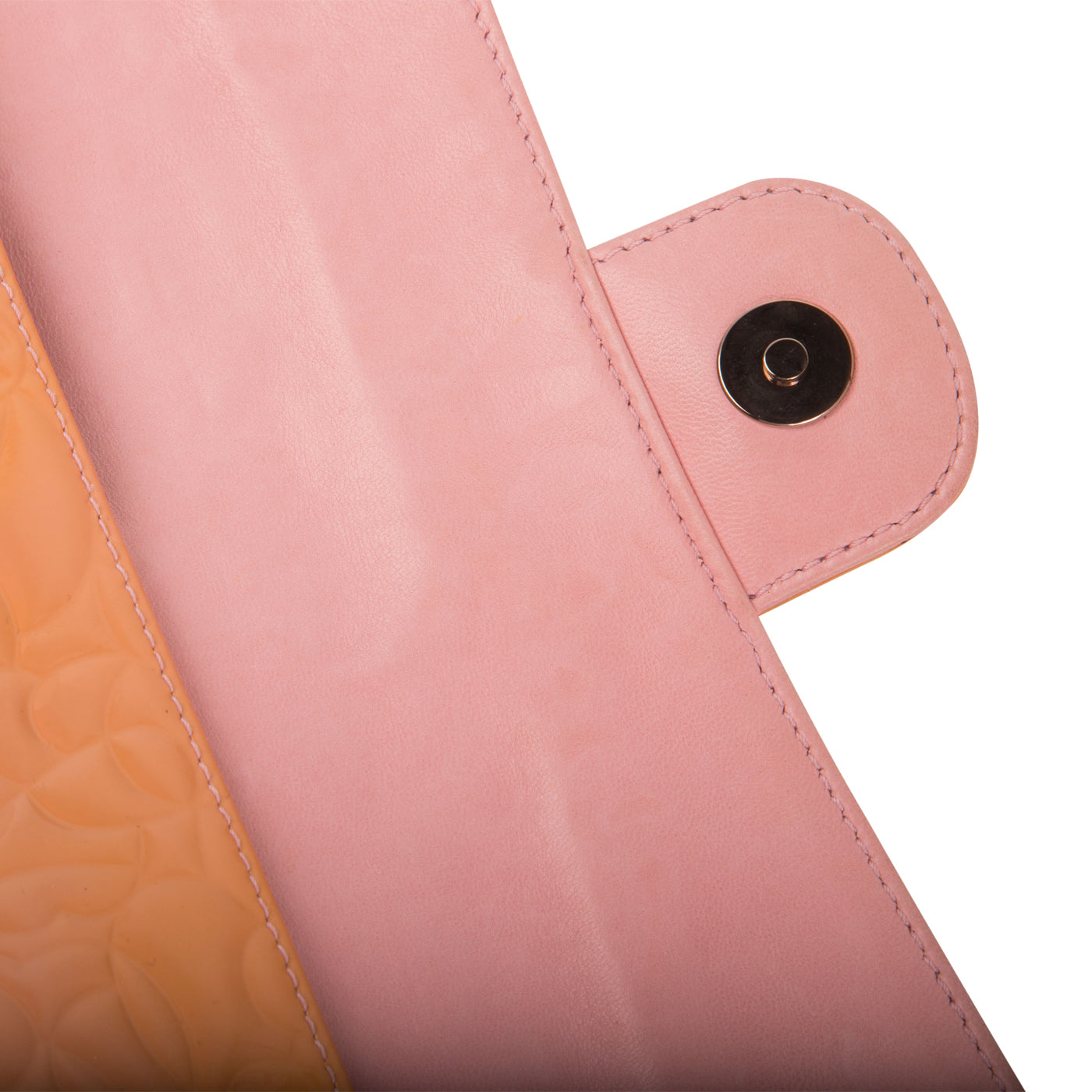 Chanel Peach Patent Camellia Bag