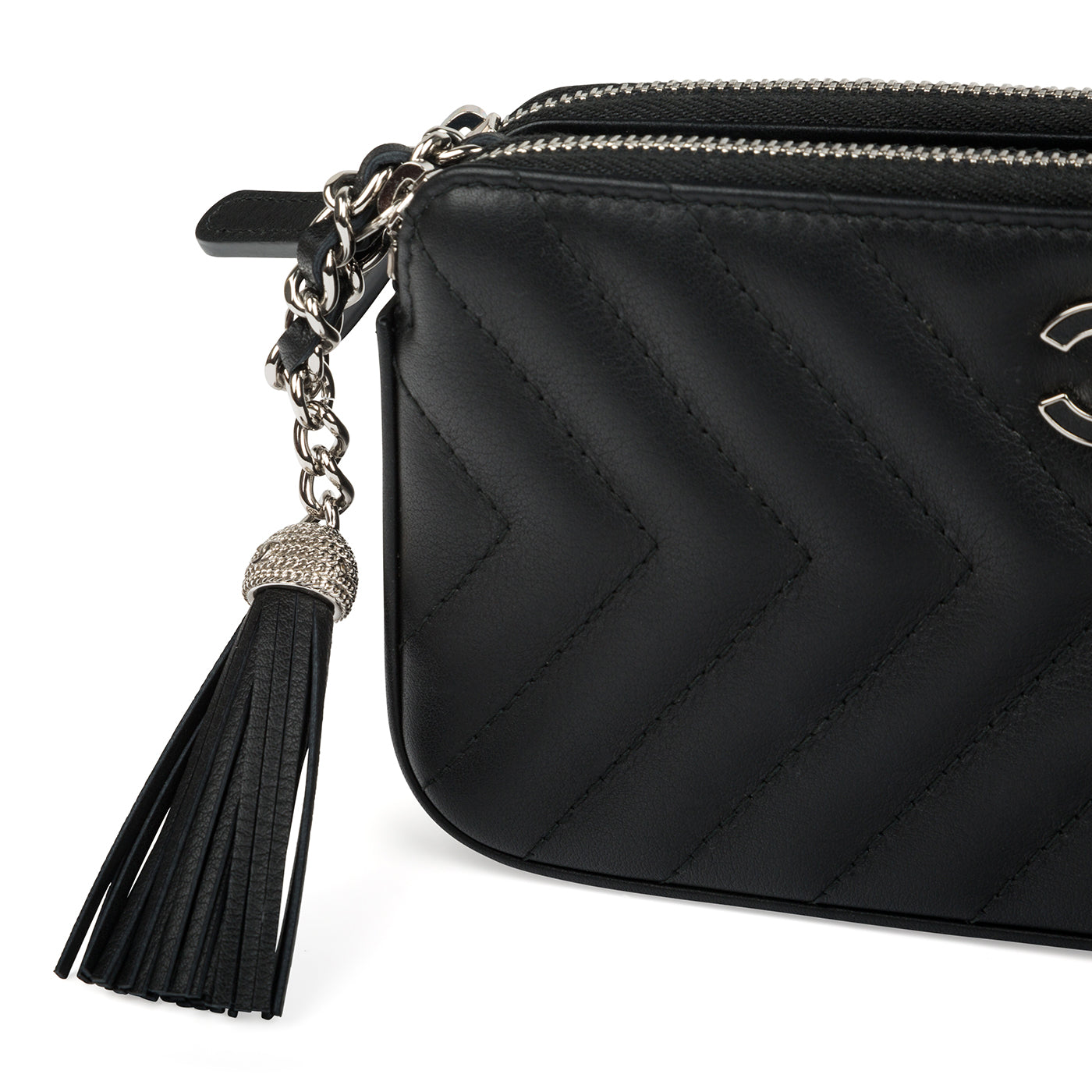 Chanel Chevron Clutch on Chain