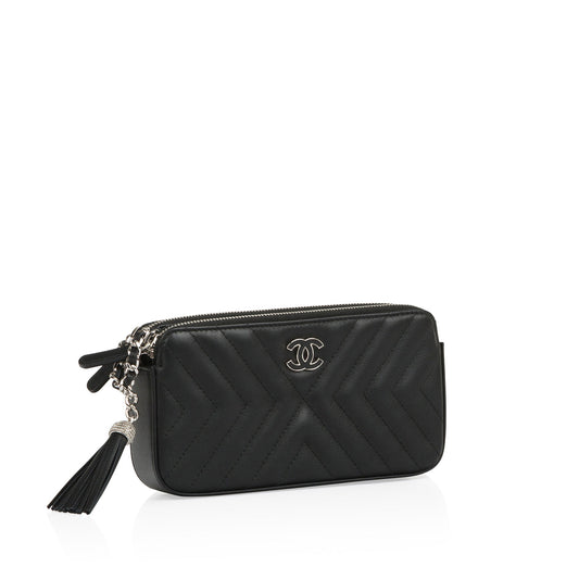 Chanel Chevron Clutch on Chain