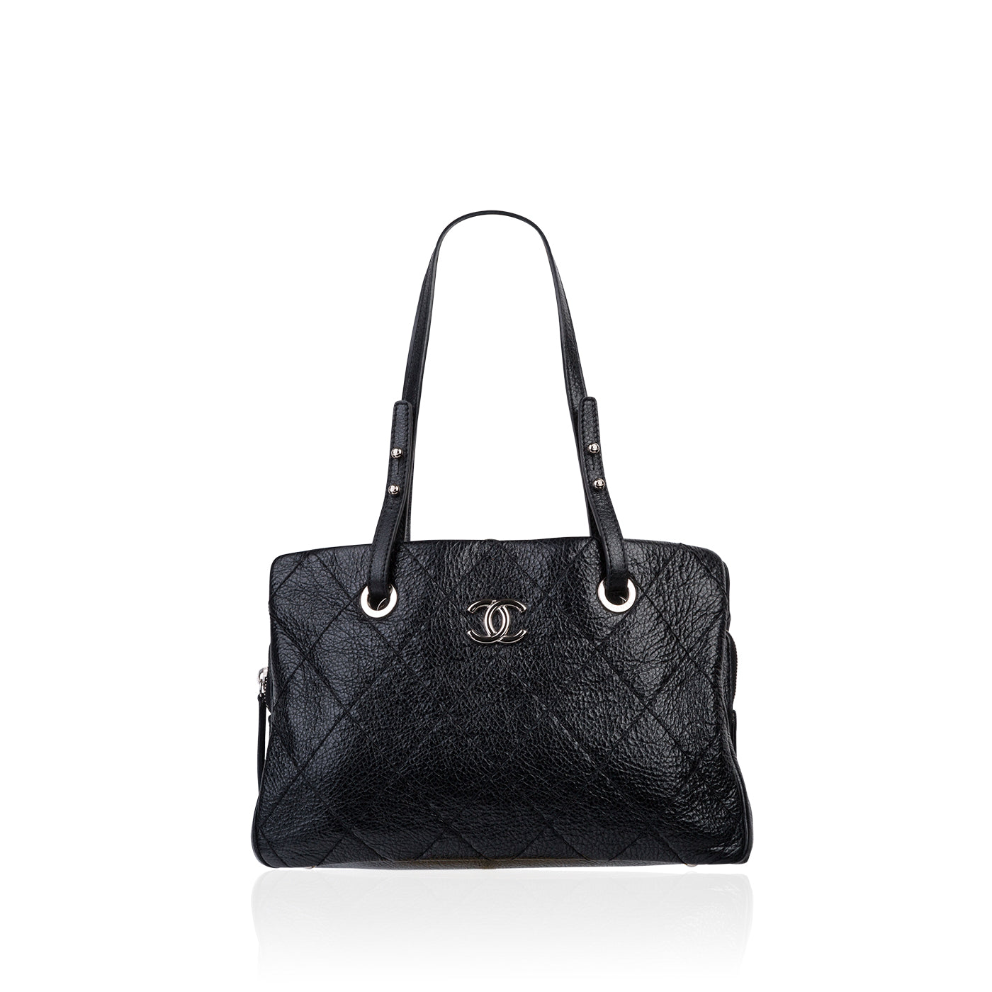 Chanel Glazed Leather shopping tote