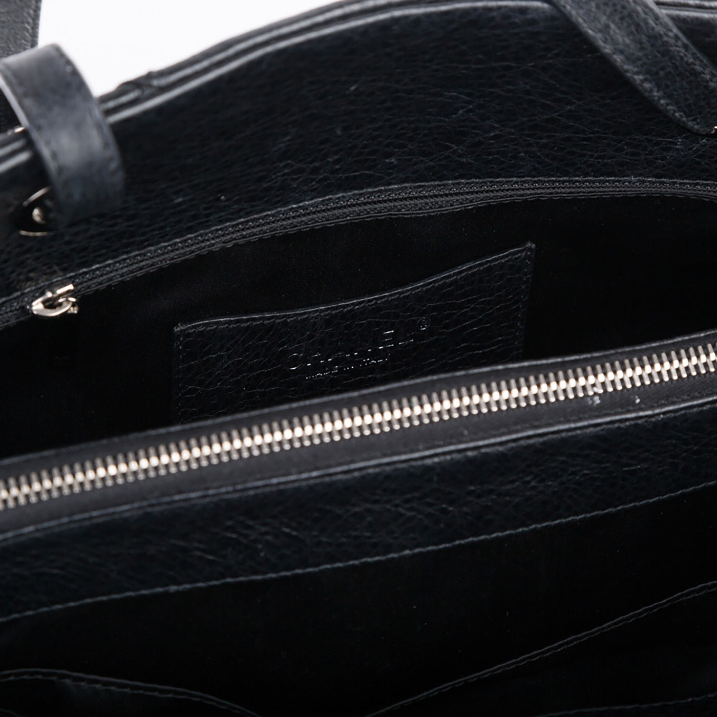 Chanel Glazed Leather shopping tote