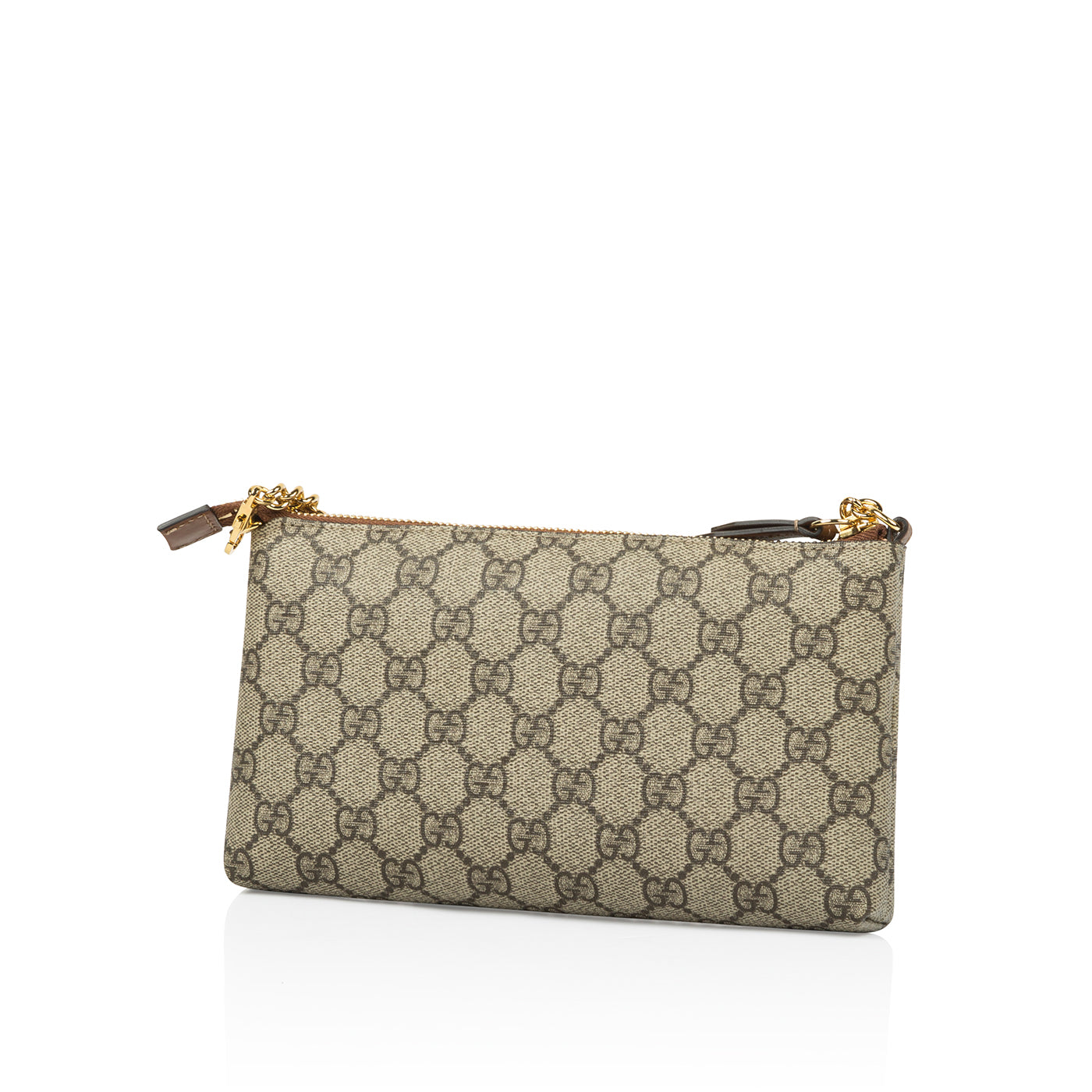 Gucci Monogram Chain Leather Clutch