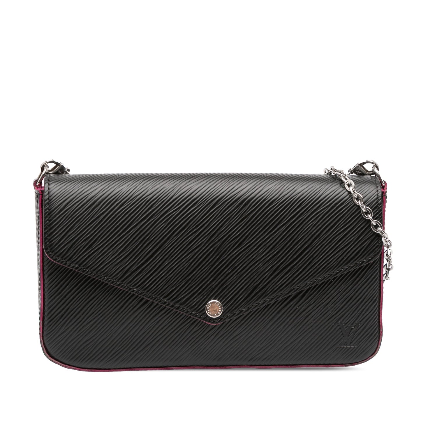Black Louis Vuitton Epi Pochette Felicie Crossbody Bag