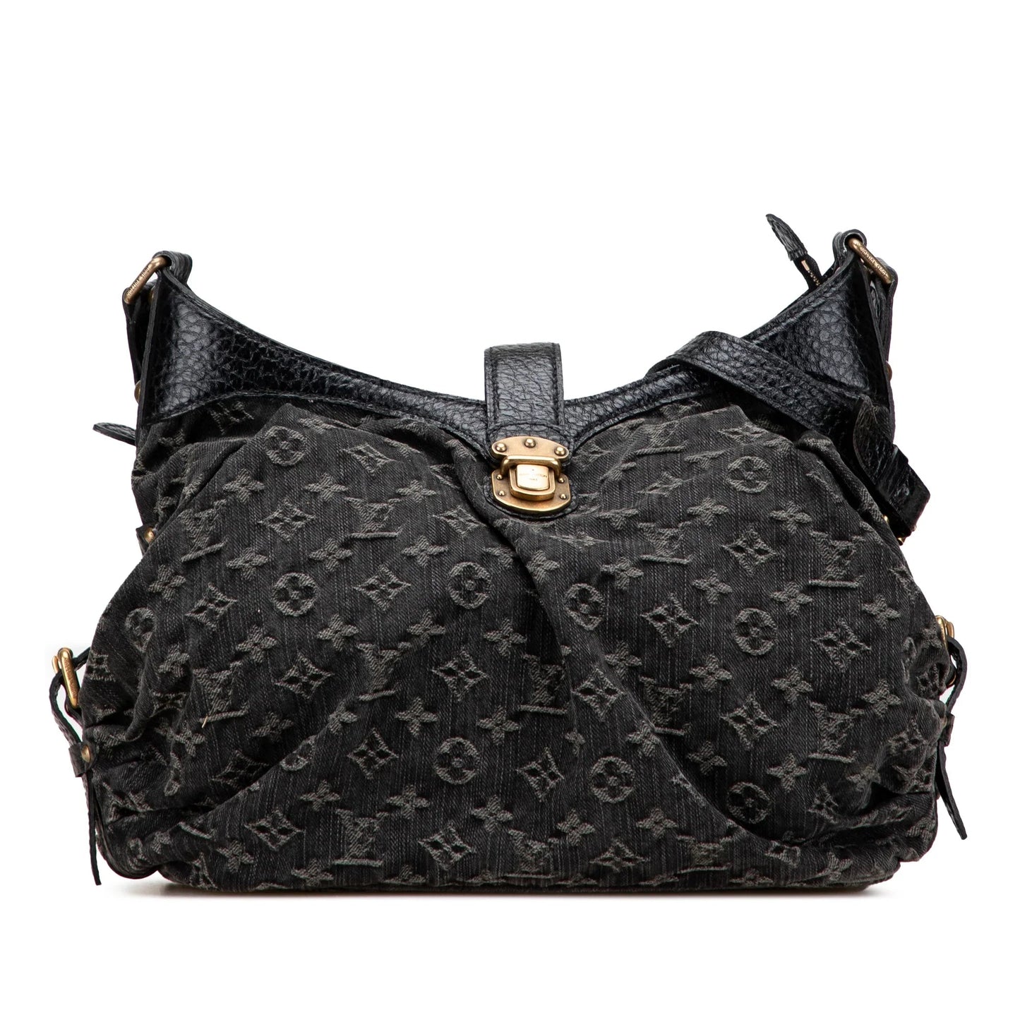 Black Louis Vuitton Monogram Denim Mahina XS Crossbody Bag