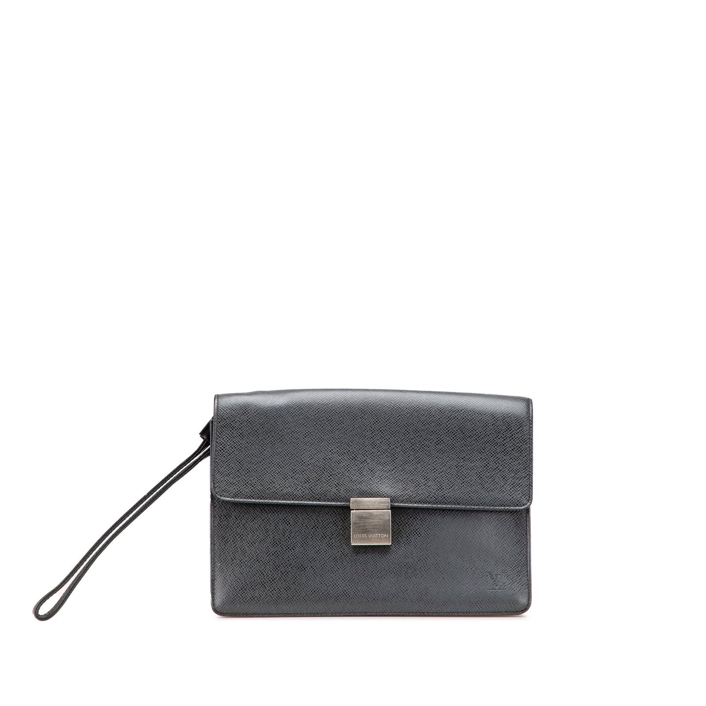 Black Louis Vuitton Taiga Selenga Clutch Bag
