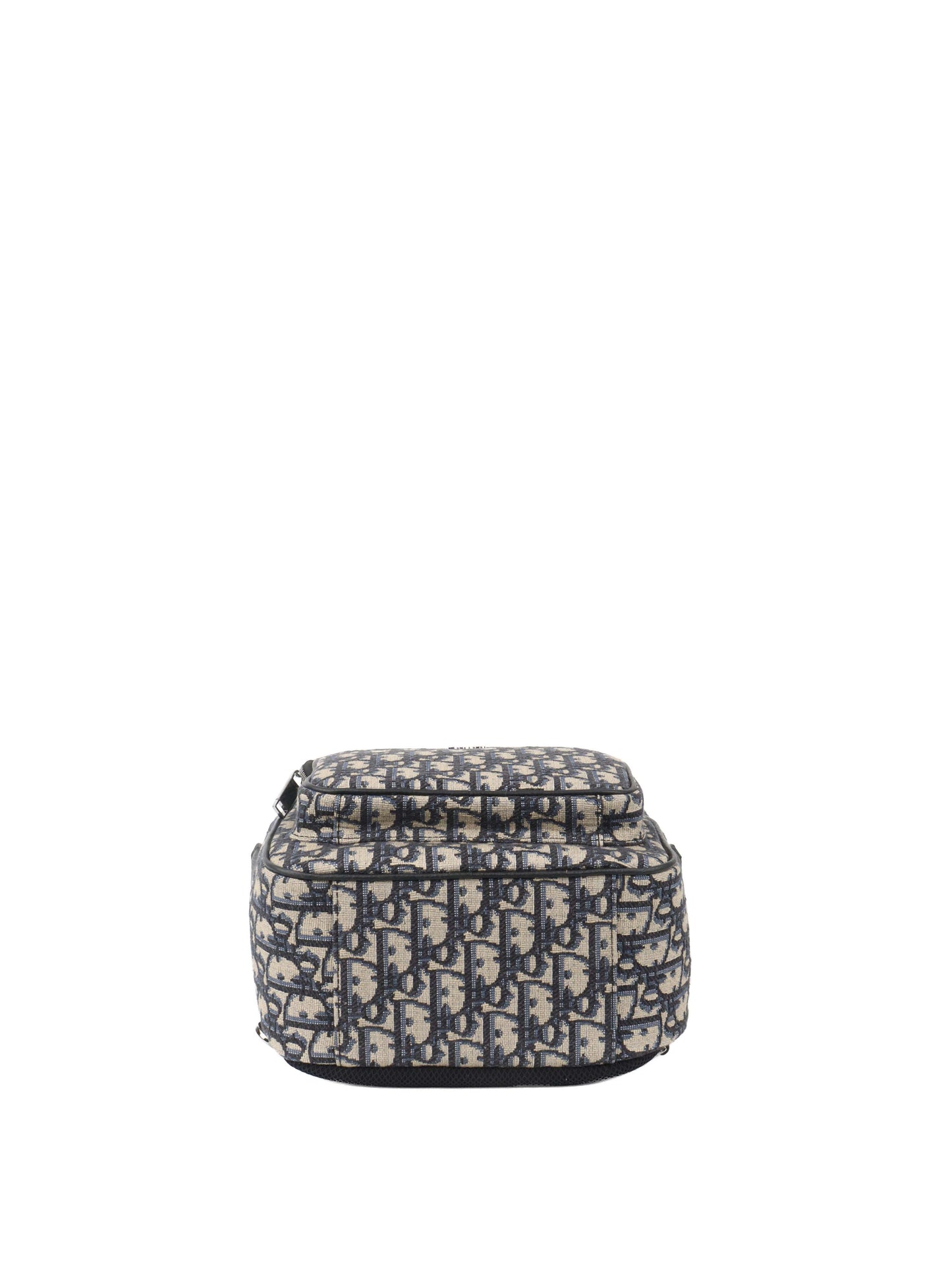 Dior Blue Oblique Canvas Crossbody Sling Bag.