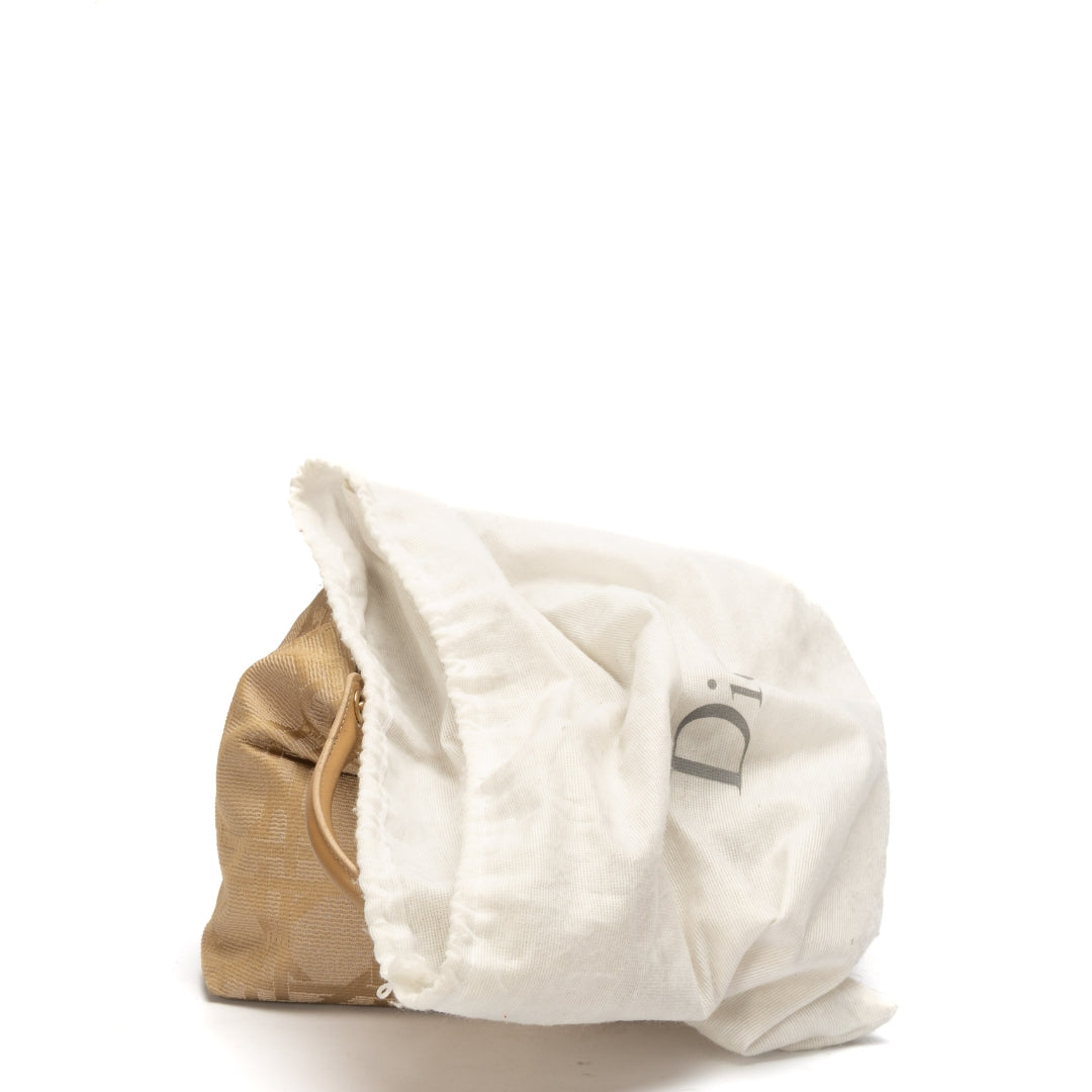 Dior Lady Dior Leather Canvas Tote