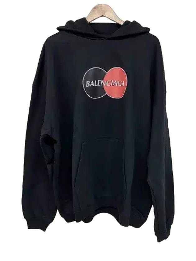 Luxury Balenciaga Trending 2026 Logo Print Over Fit Hoodie Black