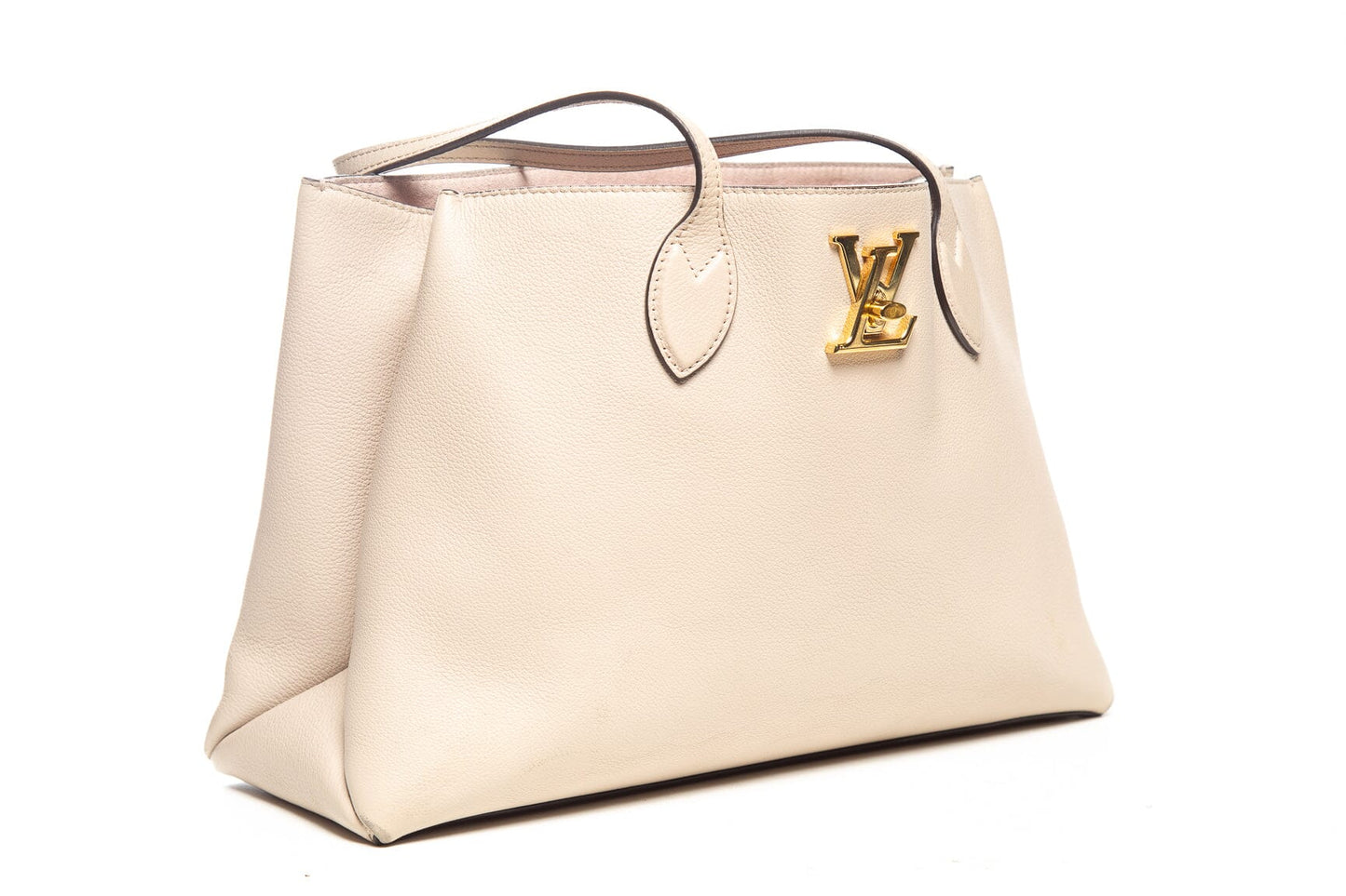 Louis Vuitton Taupe Lock Me Shopper Tote