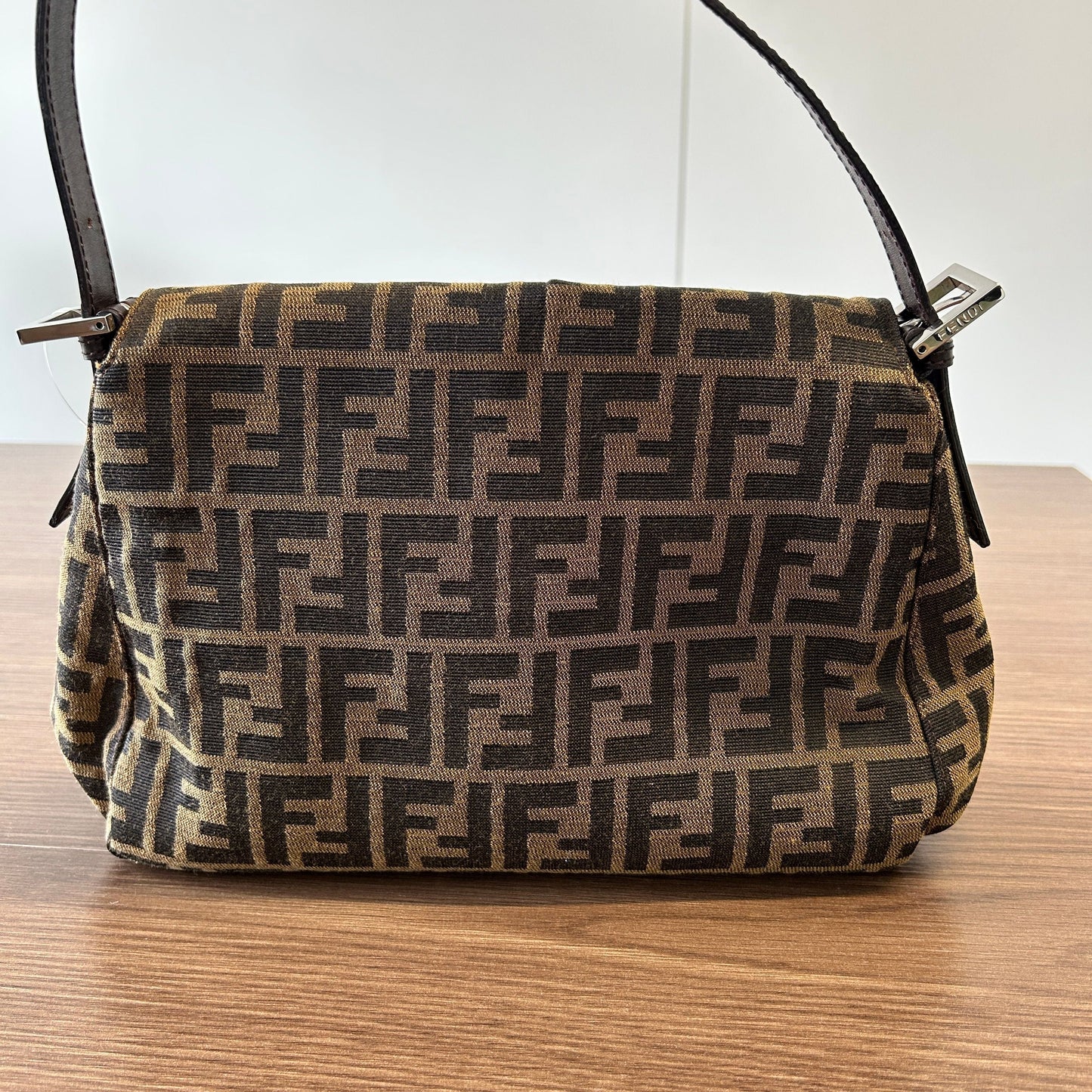 Fendi Zucca FF Baguette  - Brown Shoulder Bags, Handbags LB121658