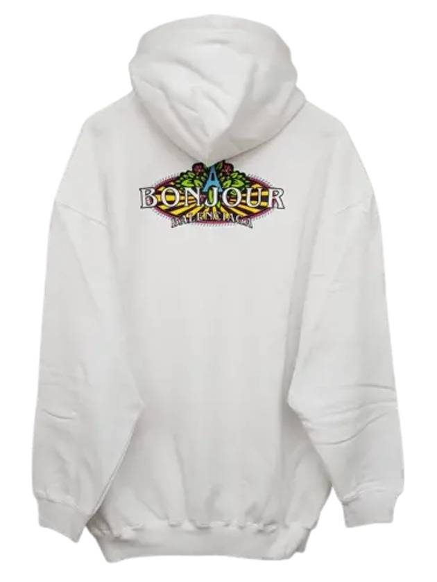 Luxury Balenciaga Trending 2026 Bonjour Oversized Hoodie White